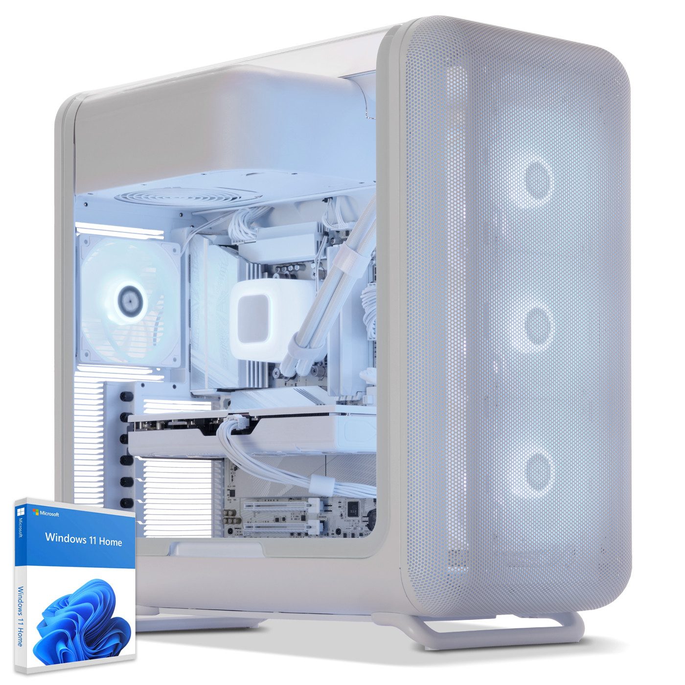 Sedatech UCCZ930I1I1HF - Watercooling Gaming-PC (AMD Ryzen 5 9600X 6x 3.9GHz (max 5.4GHz), Geforce RTX5060Ti (16G) White 16GB, 32 GB RAM, 1000 GB SSD, Watercooling, Wlan 6E)