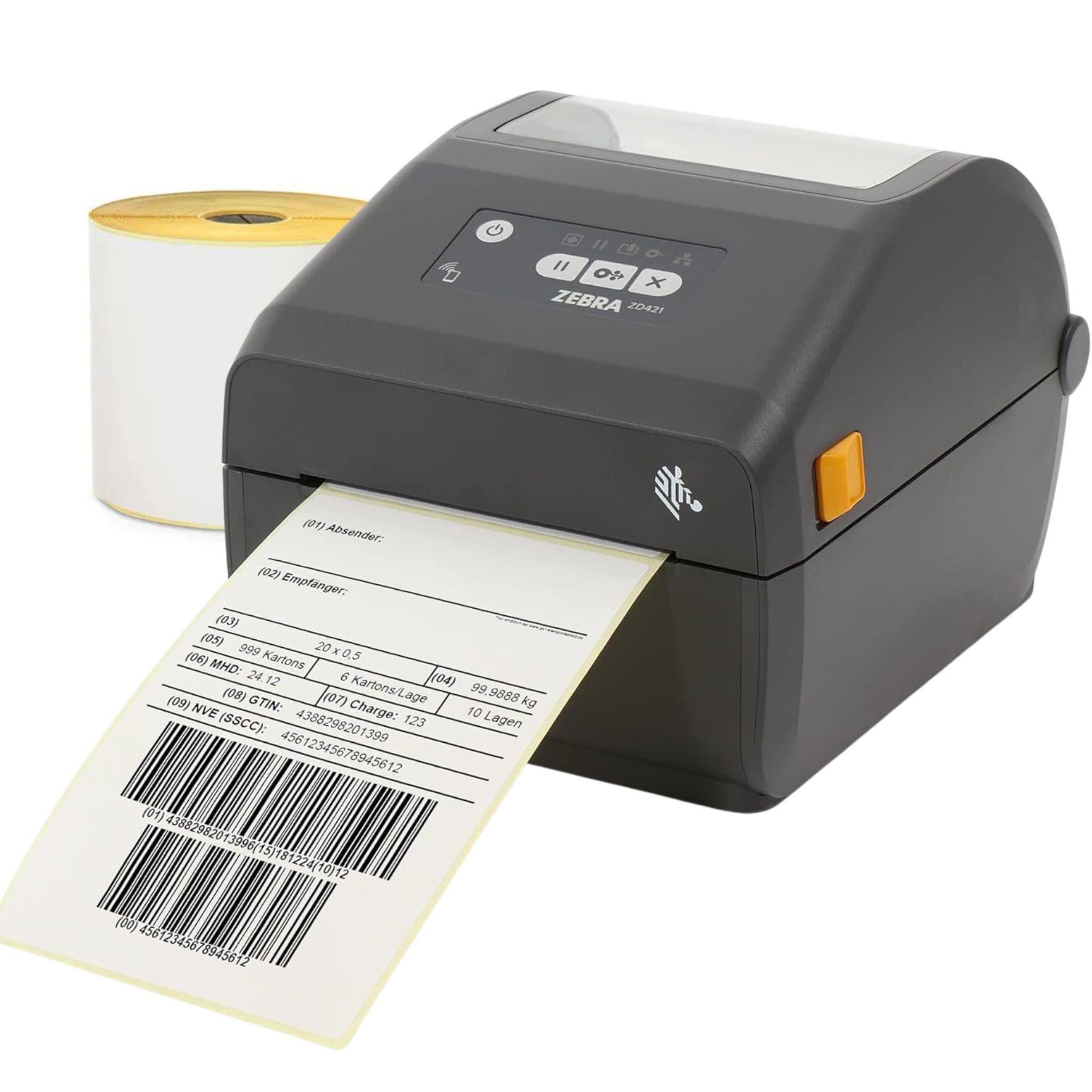 ZEBRA ZD421d Zebra Label Printer USB Bluetooth Etikettendrucker, (LAN (Ethernet), WLAN (Wi-Fi), 3 Variationen)