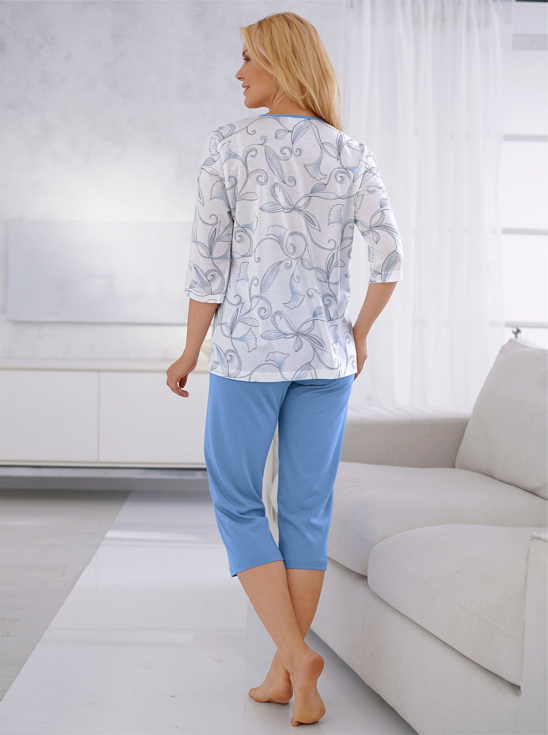 bleu-bedruckt Ascafa Schlafanzug