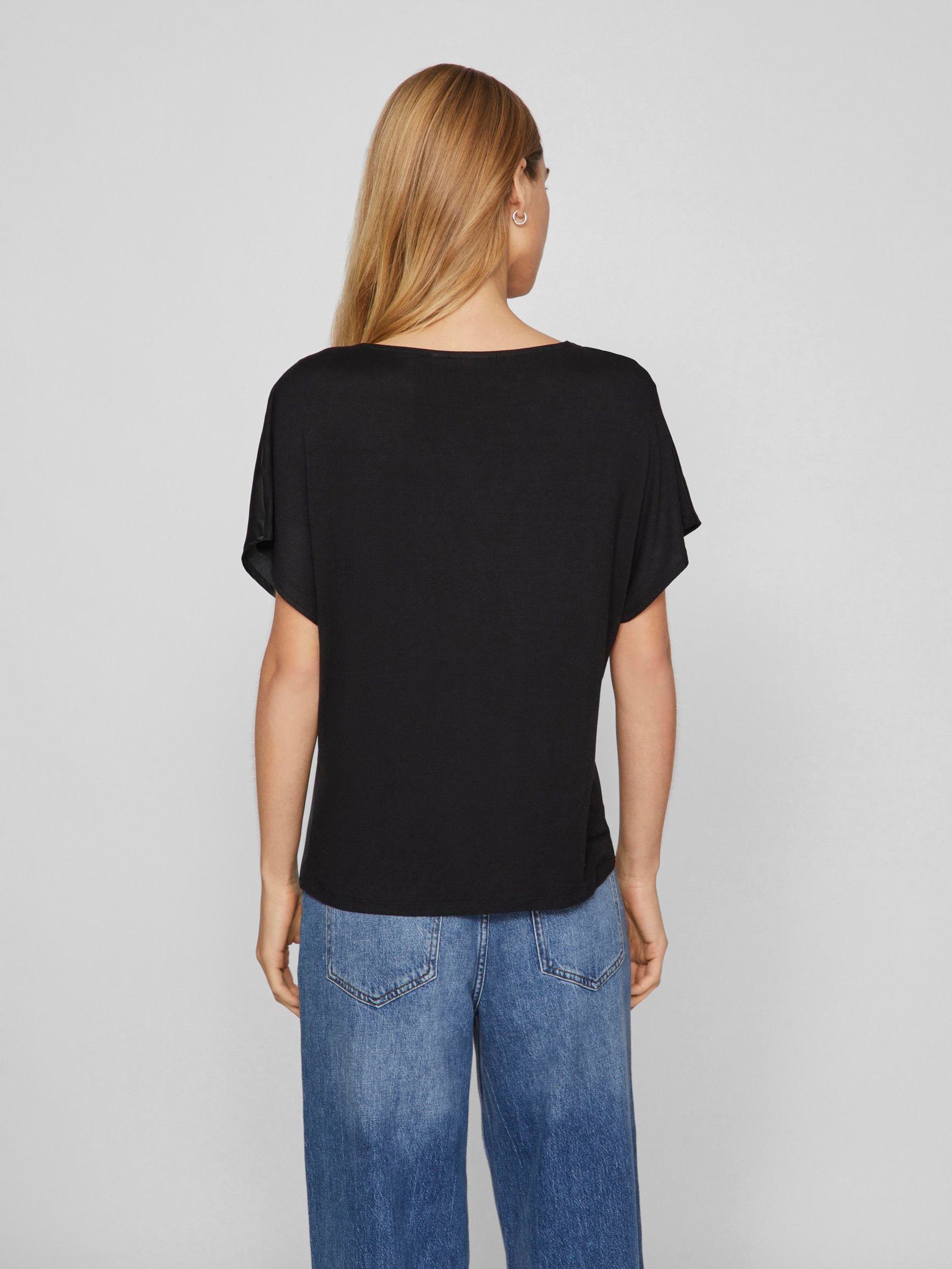 Vila Blusenshirt Satin Blusen Glänzendes Kurzarm günstig online kaufen