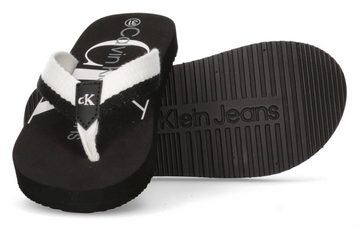 Calvin Klein Jeans LOGO PRINT Zehentrenner, Sommerschuh, Schlappen, Badeschuh, Poolslides mit großem Logodruck