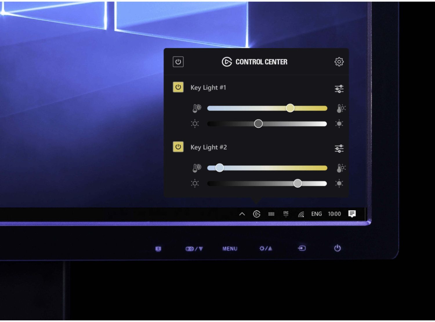 Elgato LED-Lichtsystem Key Light, Integriertes LED-Panel, 1 St., Kaltweiß bis Warmweiß (2900–7000 K), 2800 Lumen; WLAN-Steuerung; Stream Deck ready; Tischklemme