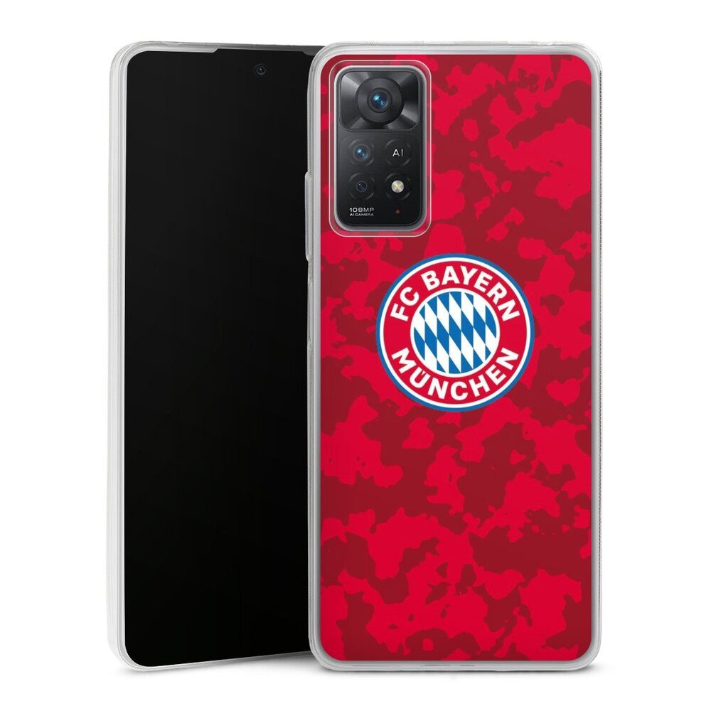 DeinDesign Handyhülle FC Bayern München Camouflage FCB Camouflage Muster FCB, Xiaomi Redmi Note 11 Pro 5G Slim Case Silikon Hülle Ultra Dünn