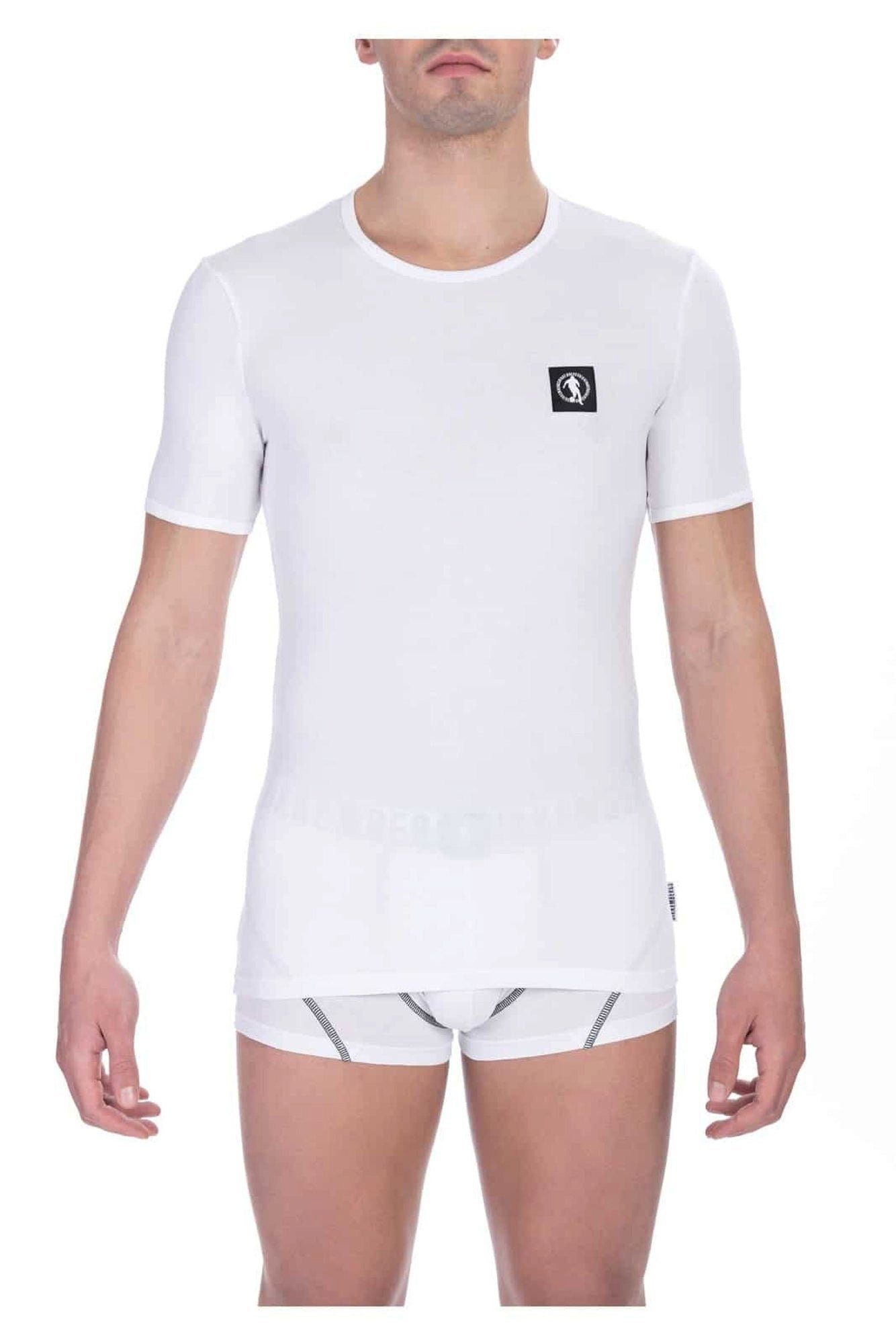 Bikkembergs T-Shirt, 2er-Pack, Weiß, R-Ausschnitt (2er-Pack, 2ei T-Shirts)
