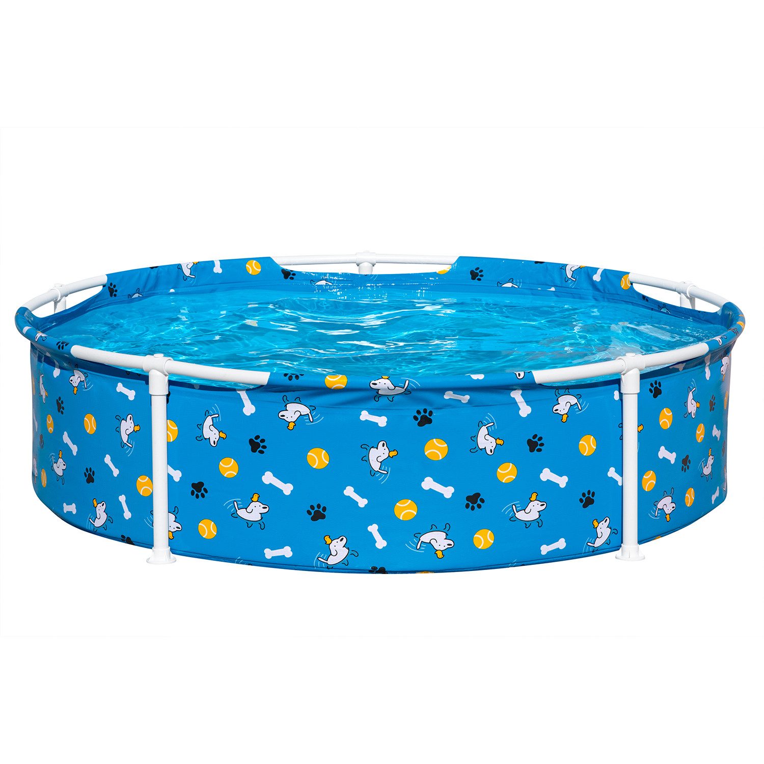 Bestway Hundepool "Pfote", (Packung, 1-tlg., für Haustiere Ø 122 x 30,5 cm), Einfacher Aufbau ohne Werkzeug