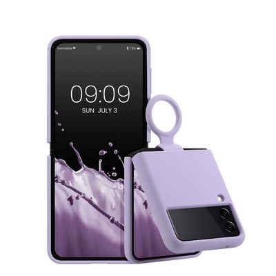 kwmobile Handyhülle Flip Soft Case für Samsung Galaxy Z Flip 3 5G, Silikon Hülle für Foldable Handy - Handyhülle in Lavendel