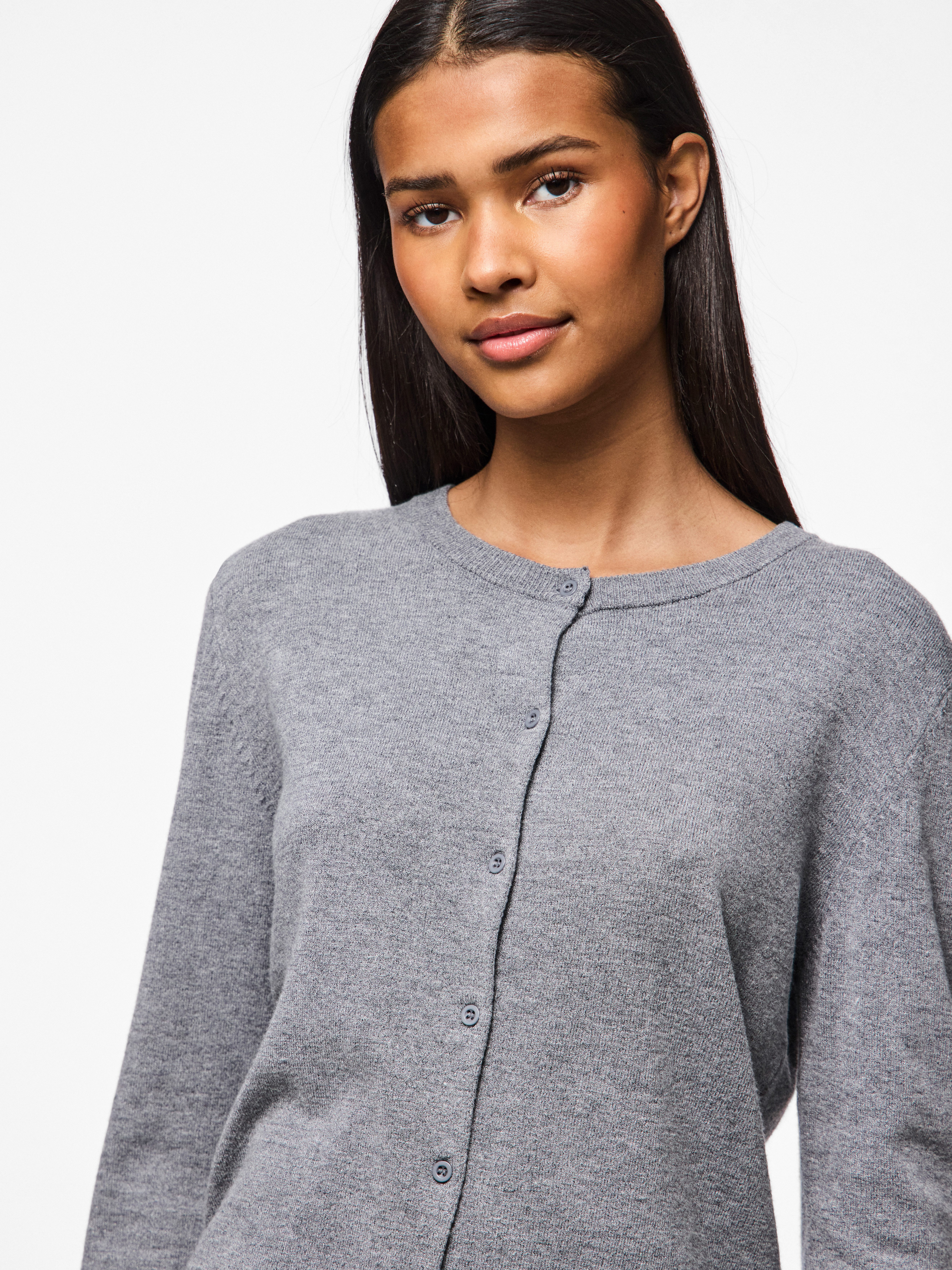 pieces Strickjacke PCNORA LS O-NECK KNIT günstig online kaufen