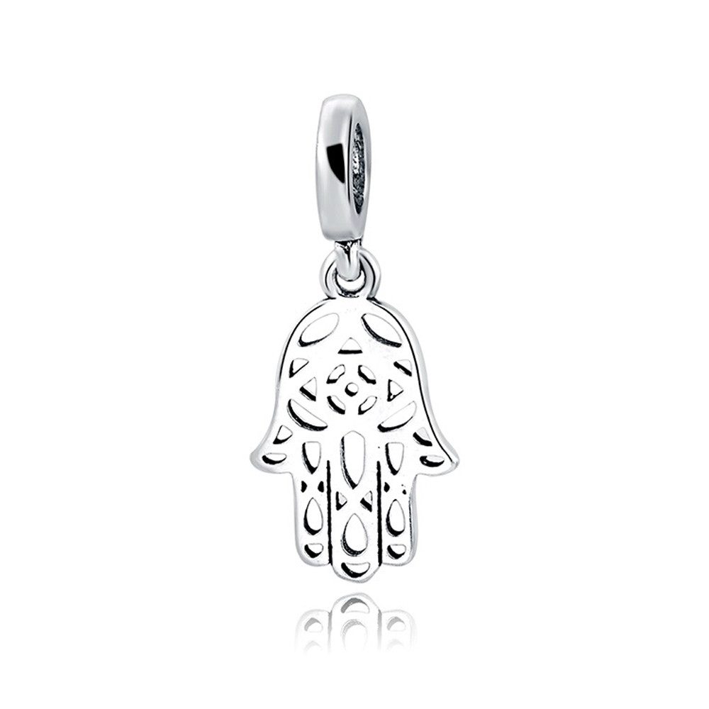 Bead Fatimas Hand Charm Anhänger für Charm Armband, 925er Sterling Silber