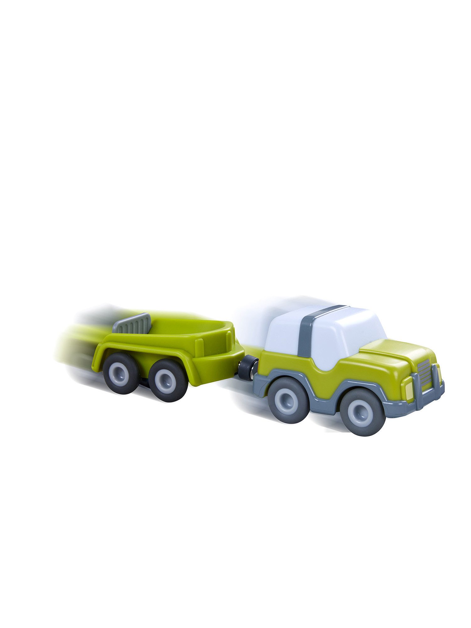 Haba Spielzeug-Traktor Kullerbü – Geländewagen mit Anhänger, unisex neutral