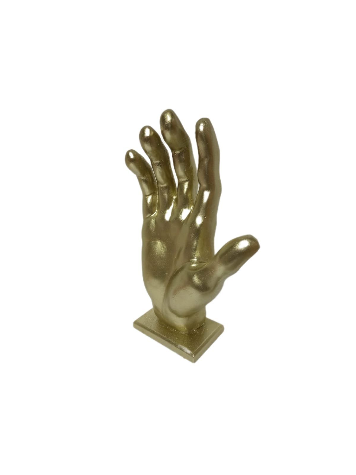 moebel17 Dekofigur Gold, Skulptur aus Dekofigur Polyresin Hand