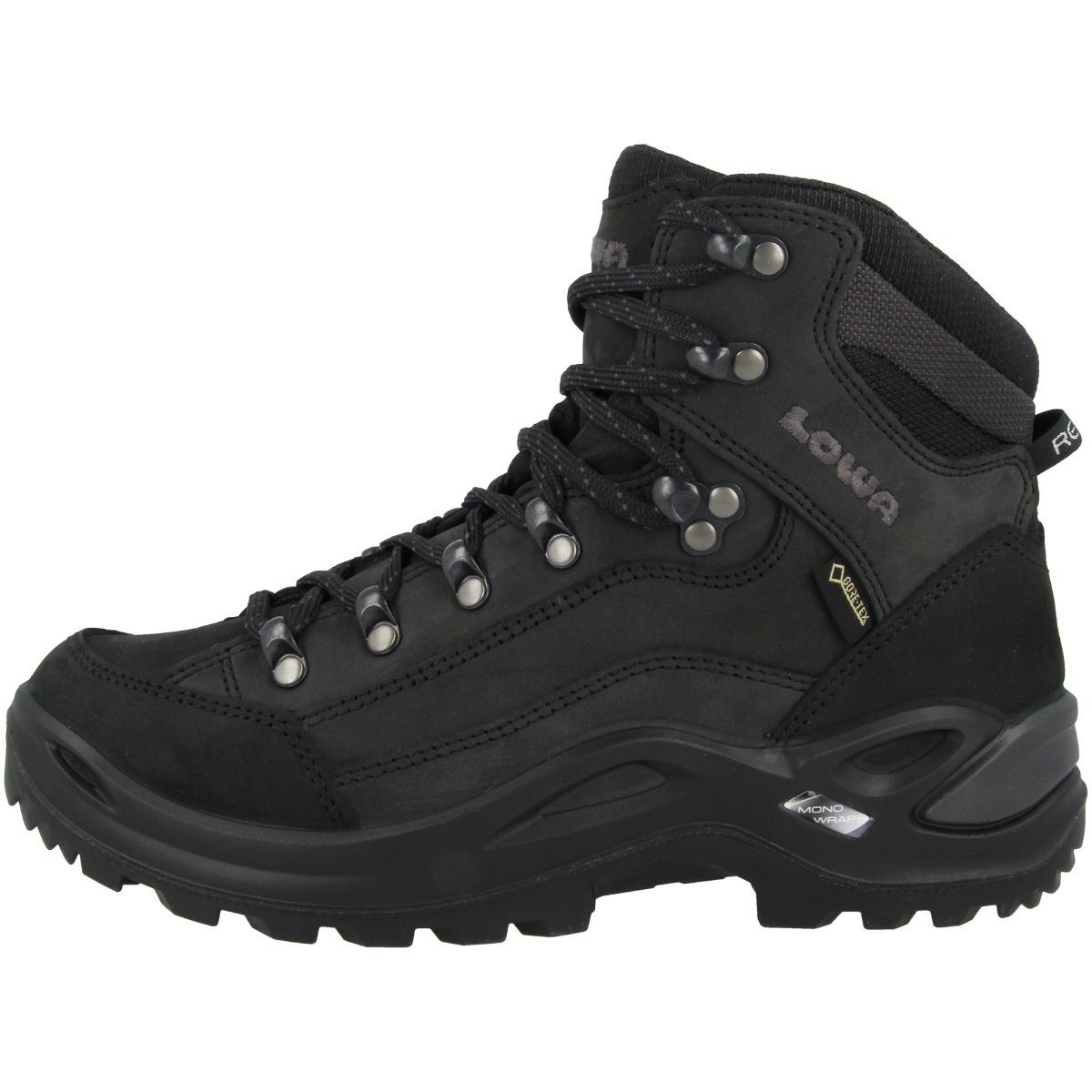 Lowa Renegade GTX Mid Damen schwarz Verstärkte Outdoorschuh Ferse