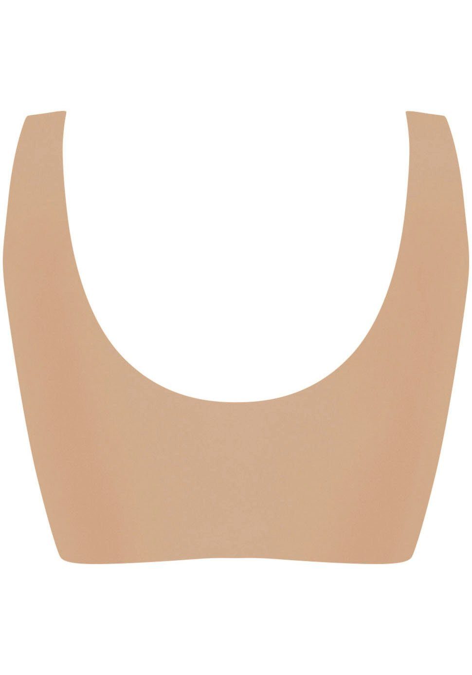 Sloggi Bustier ZERO Feel mit Pads, nahtlos COGNAC herausnehmbaren Oberfläche sanfte BH-Top