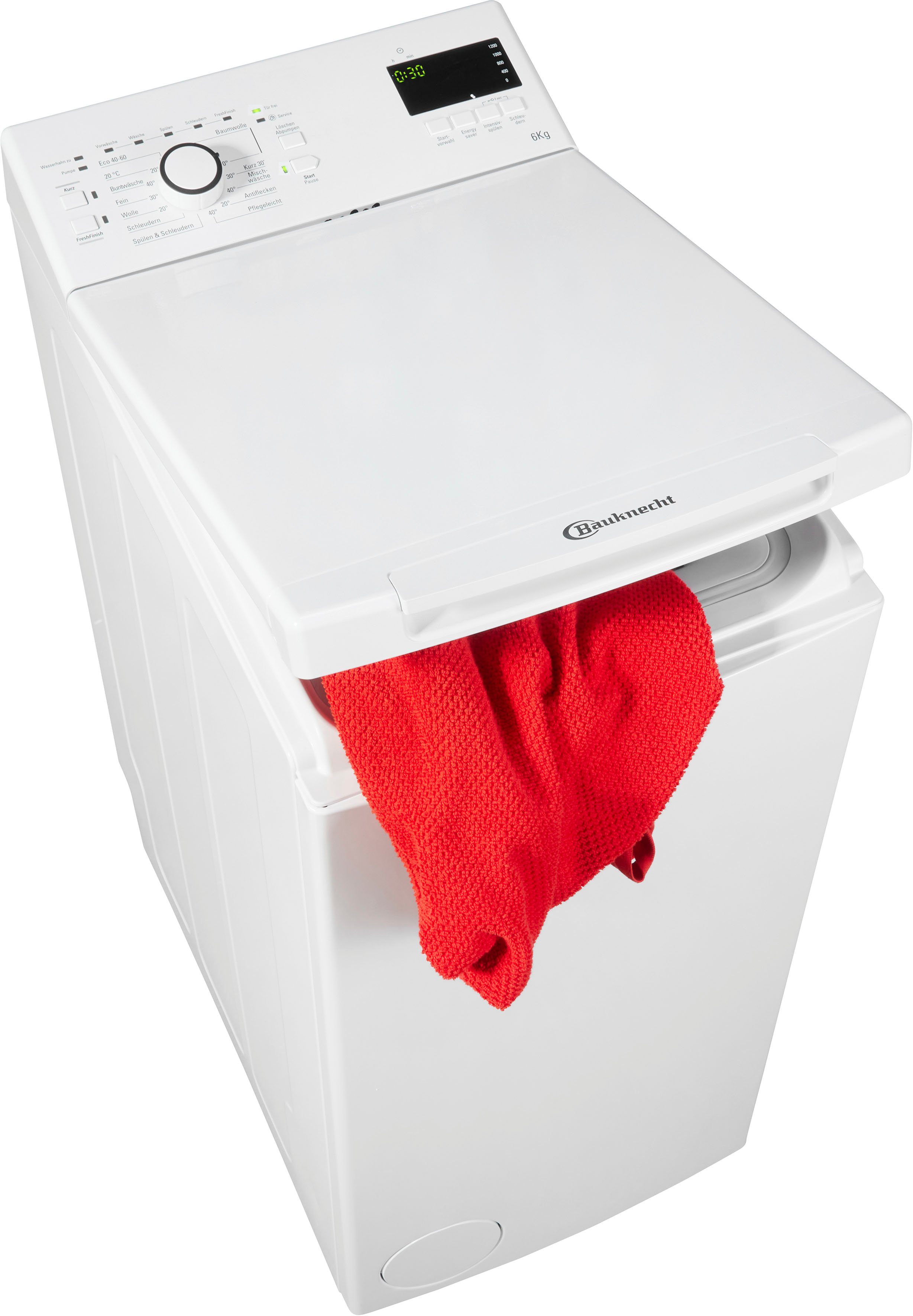 BAUKNECHT Waschmaschine Toplader WAT Smart Eco 12C, 6 kg, 1200 U/min | Toplader