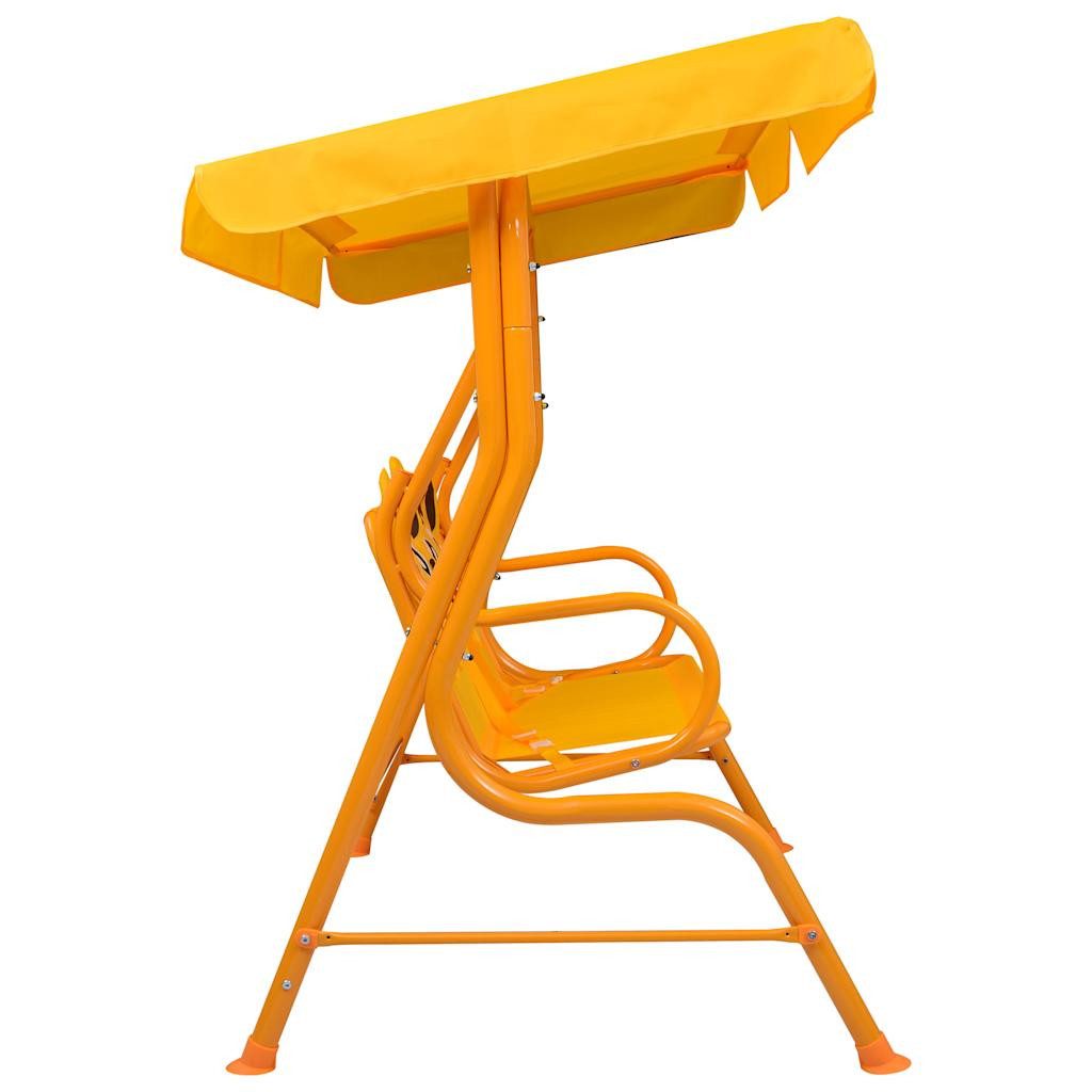 vidaXL Hollywoodschaukel Kinder-Hollywoodschaukel Gelb 115 x 75 x 110 cm Stoff, 1 tlg.