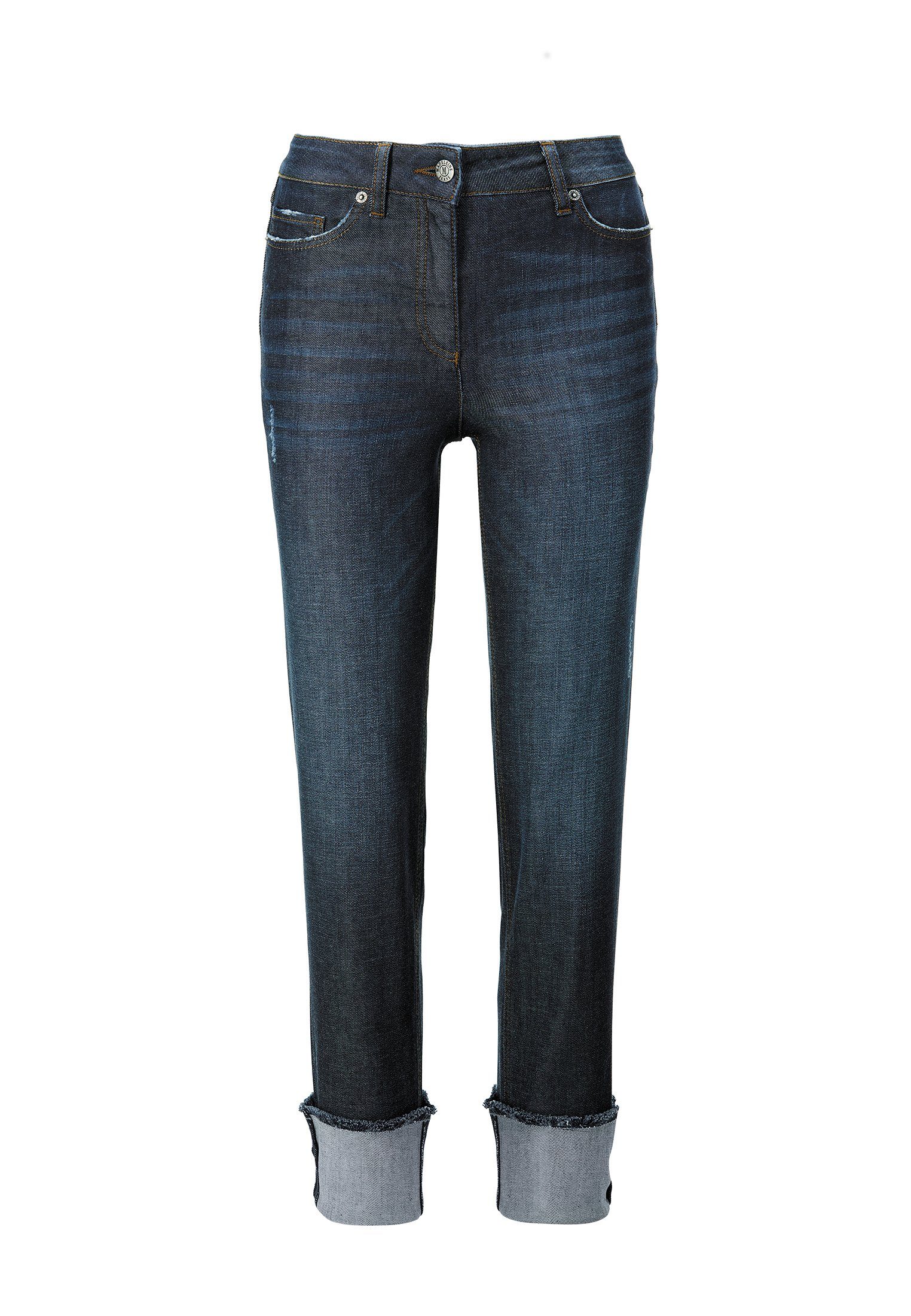 Damen Jeans MADELEINE 5-Pocket-Jeans Jeans mit Aufschlag