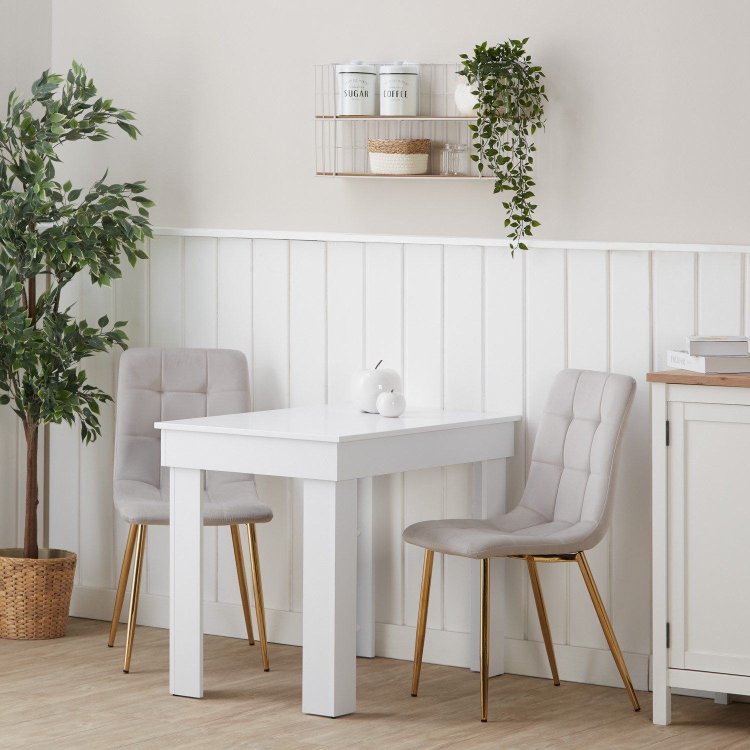 Homestyle4u Essgruppe Esstisch 60x90 2 Stühle günstig online kaufen