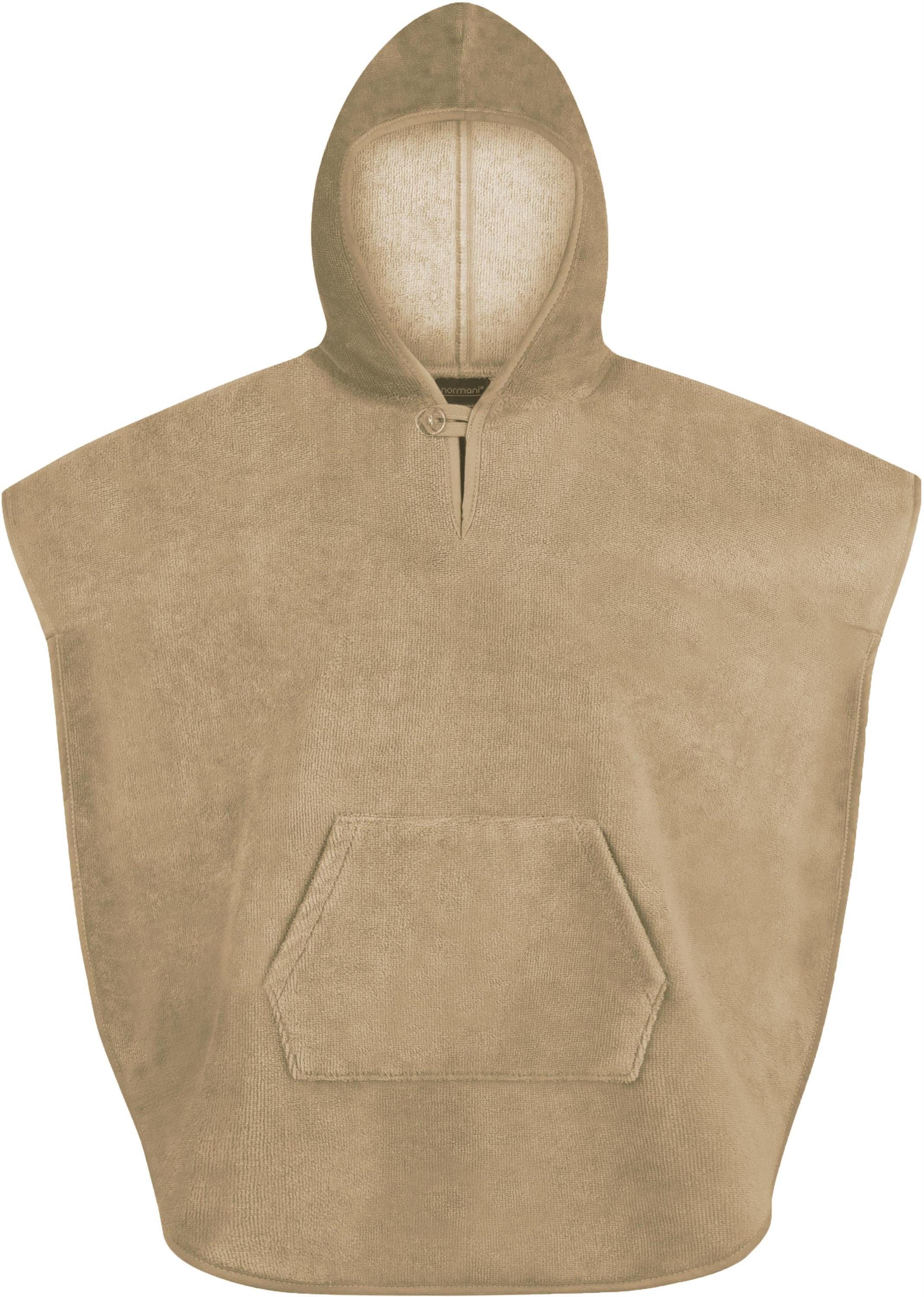 normani Badeponcho Kinder Badeponcho weich Melilla, Midilänge, Mischfaser, Kapuze, Schlupf, mit Kapuze