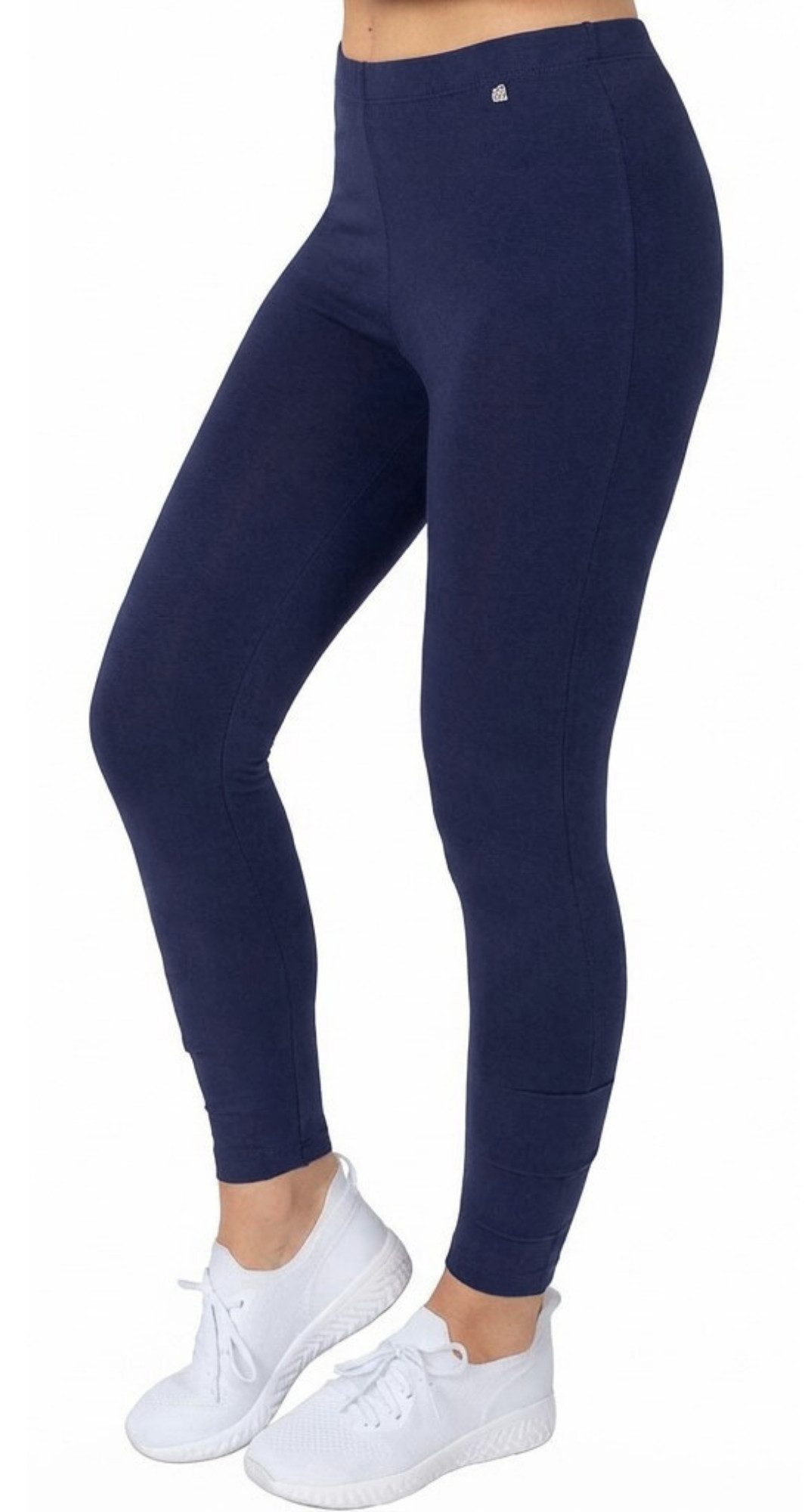 Gio Milano Caprihose IRA2-600, mit gerafftem Beim hohe Leibhöhe