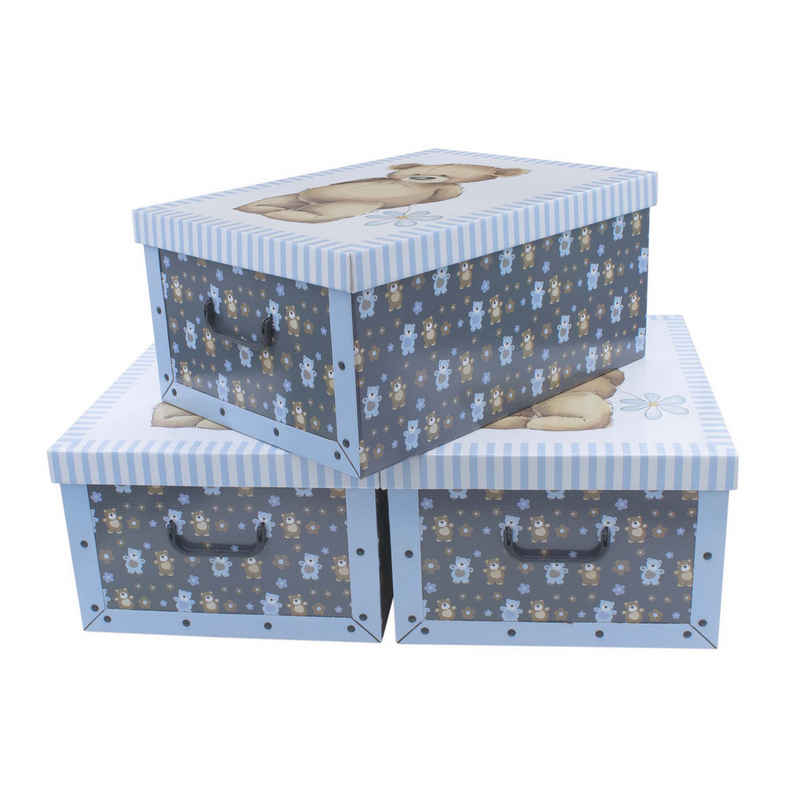Spetebo Aufbewahrungsbox (Set, 3 St., Aufbewahrungsboxen), Stapelbox Geschenkbox