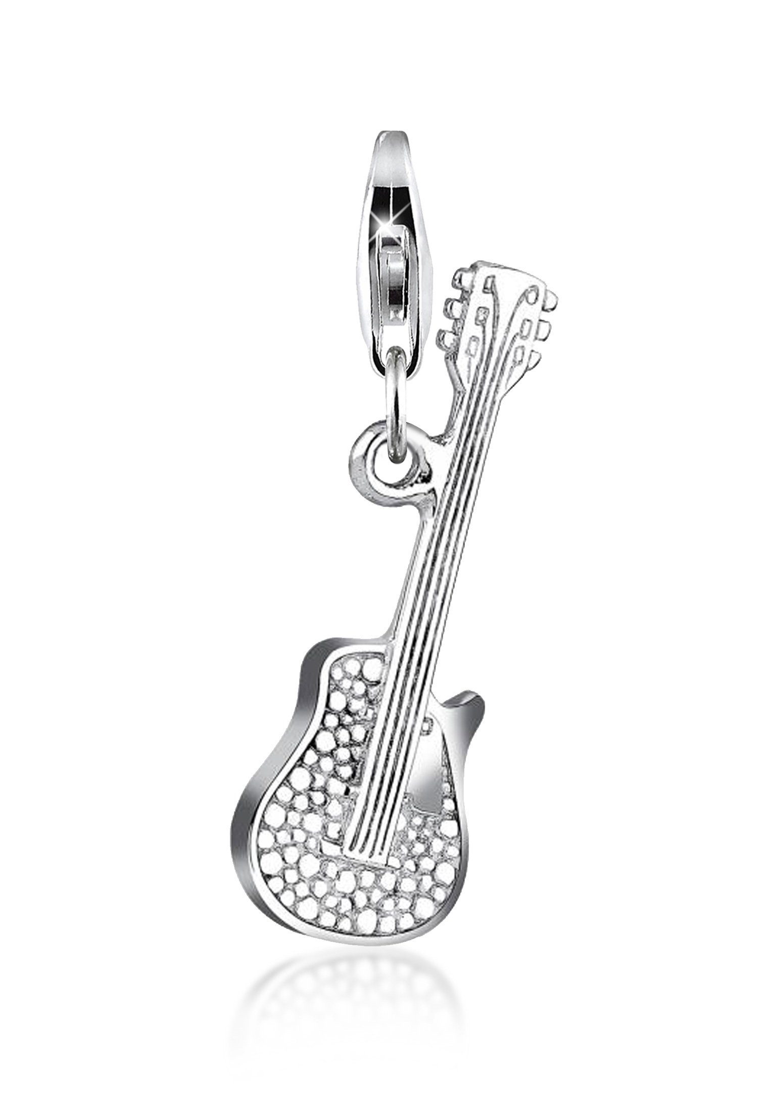 Nenalina Charm-Einhänger Gitarren-Anhänger Musik Instrument Song 925 Silber