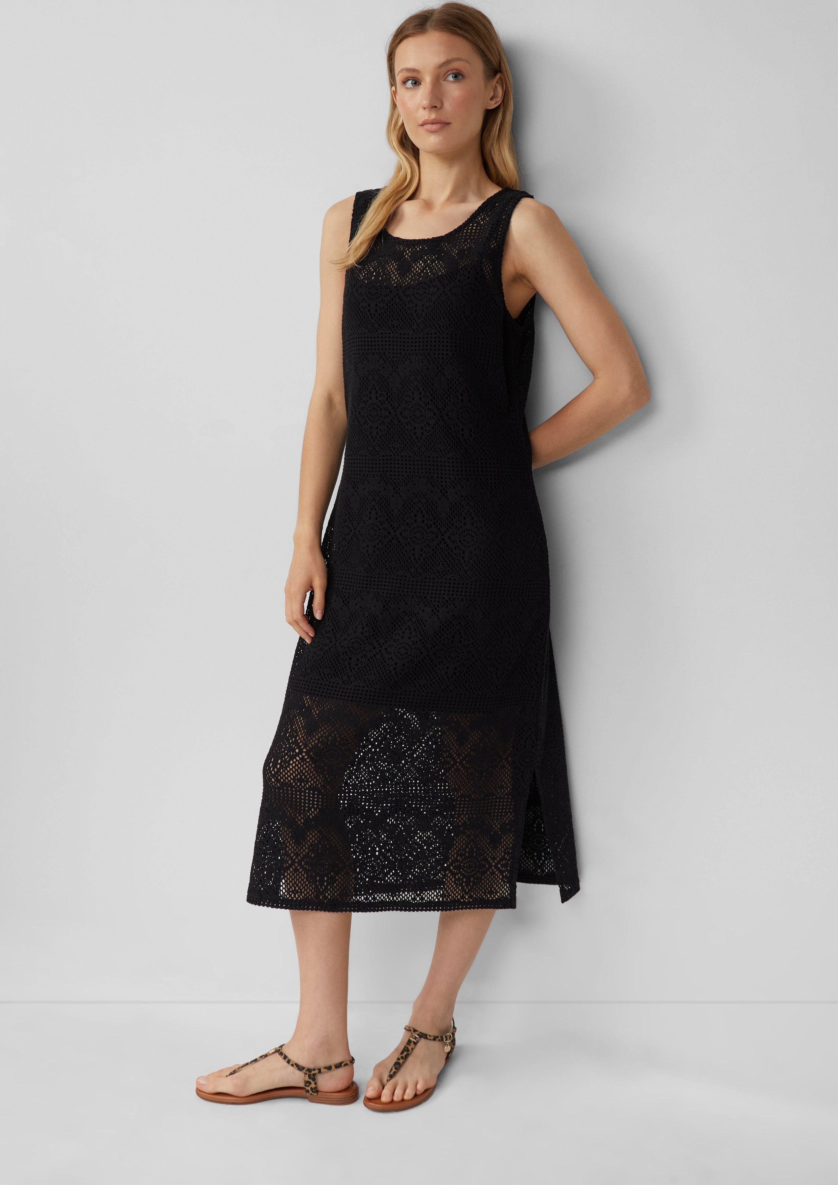 s.Oliver Maxikleid Häkel-Kleid mit Jerseyfutter günstig online kaufen