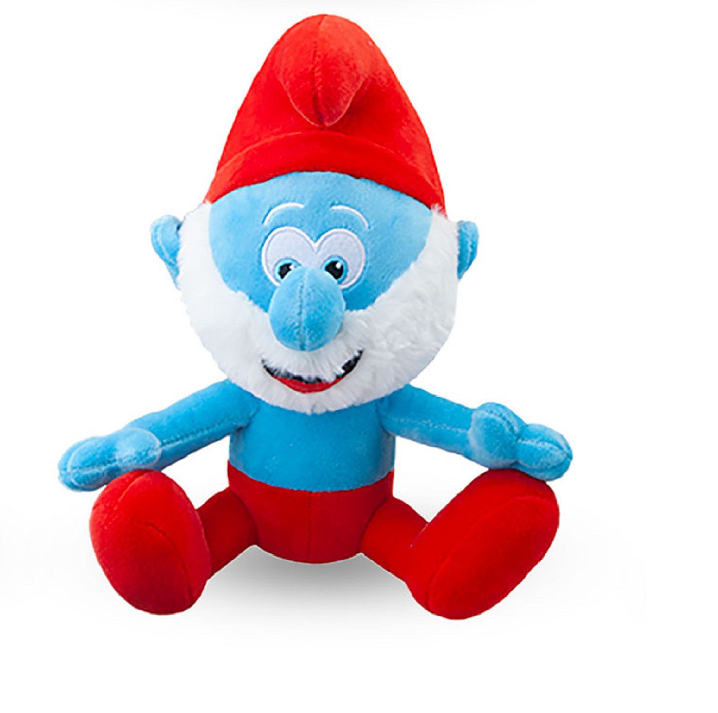 PMS Kuscheltier Die Schlümpfe Kuscheltier Plüschtier Papa Schlumpf 23 cm sitzend (Set, 1-St., Geschenk-Set), Die Schlümpfe The Smurfs Geschenke für Mädchen Jungen Kinder Babys