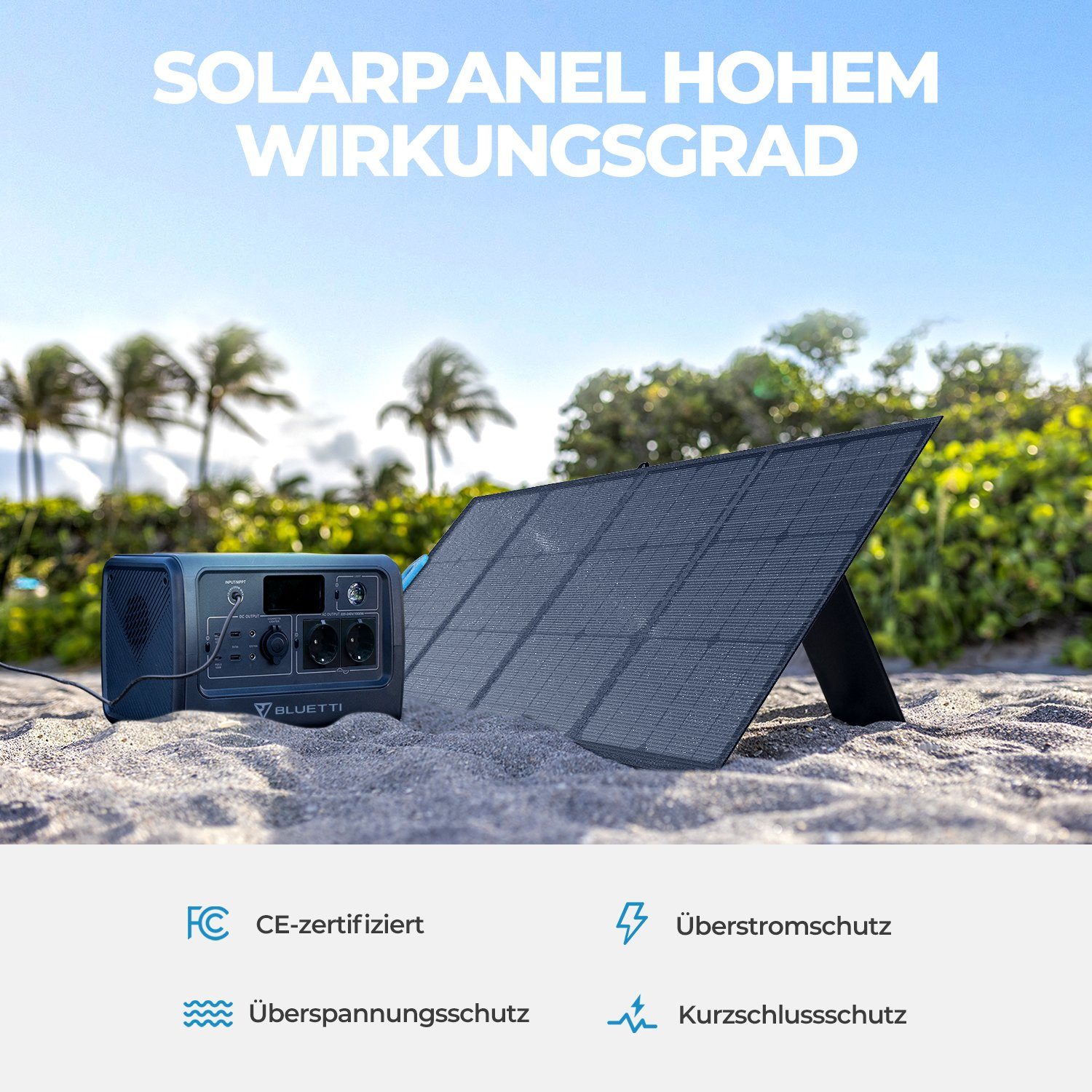 Solaranlage monokristallines, Solarpanel, 120W (1-St) PV120 BLUETTI
