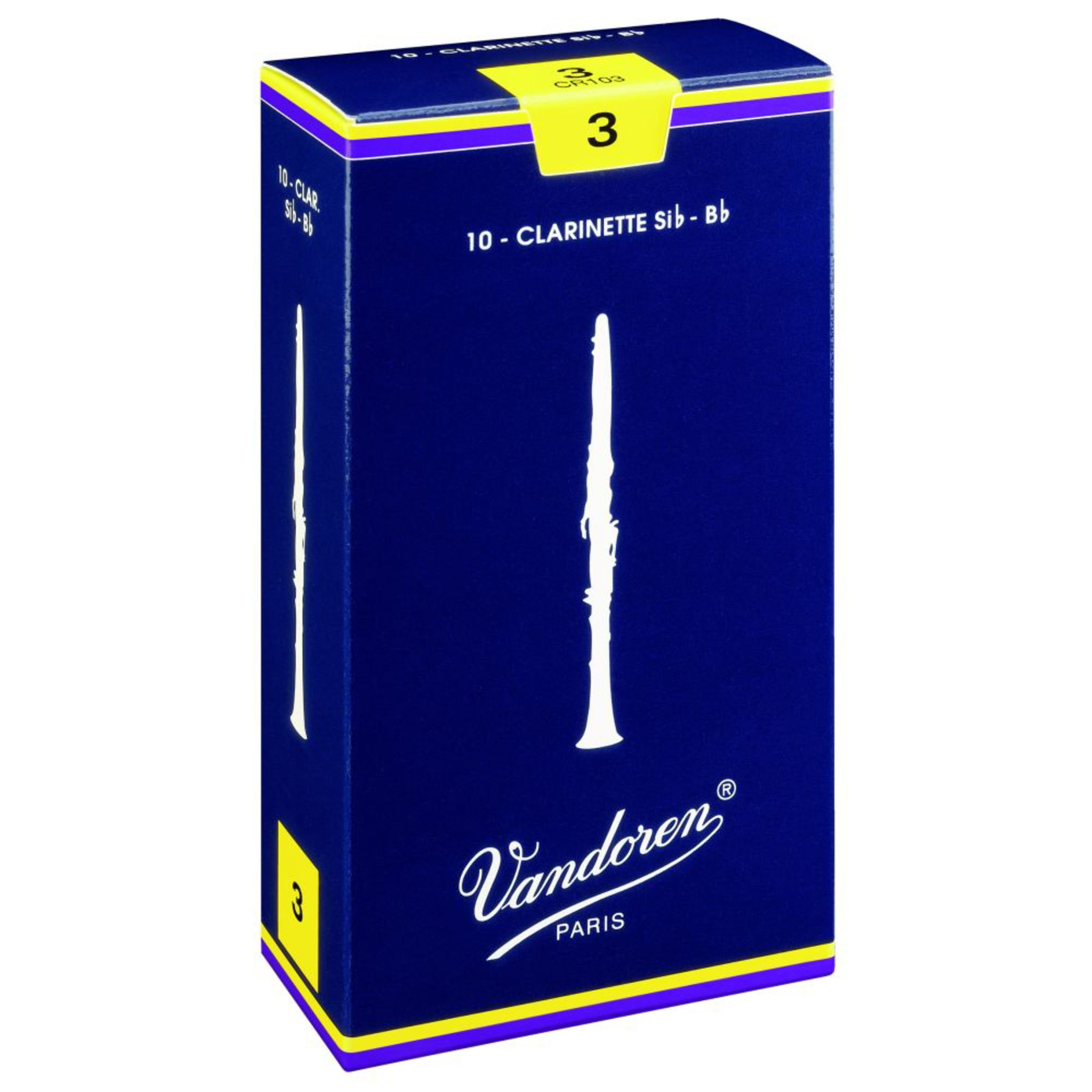 Vandoren Blattabschneider Klarinette, Classic Bb-Klarinette 1 Schachtel mit 10 Blättern - Blatt für Bb