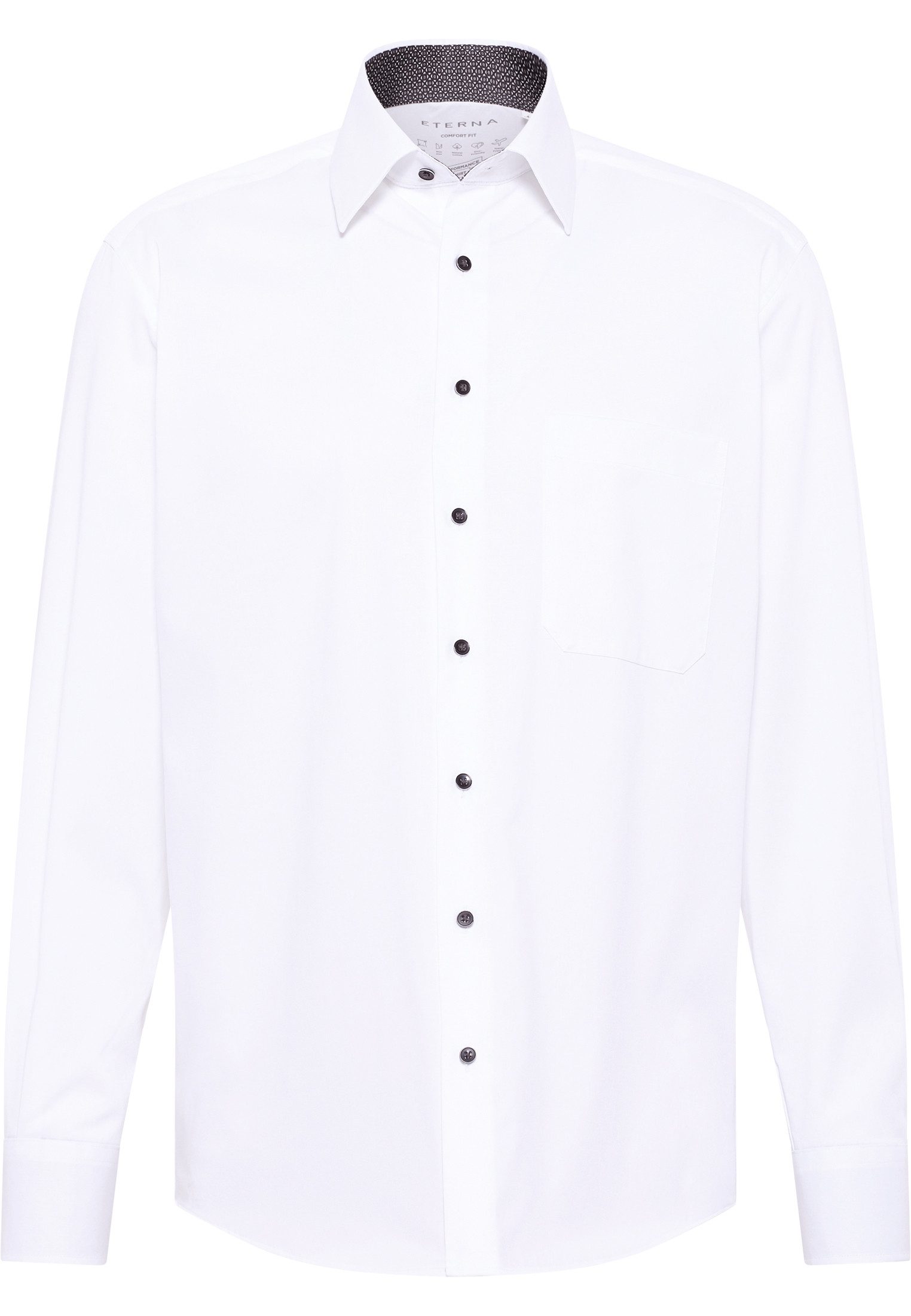 Eterna Businesshemd ETERNA COMFORT FIT Performance Shirt Langarm Hemd weiss 4060-00-E14E