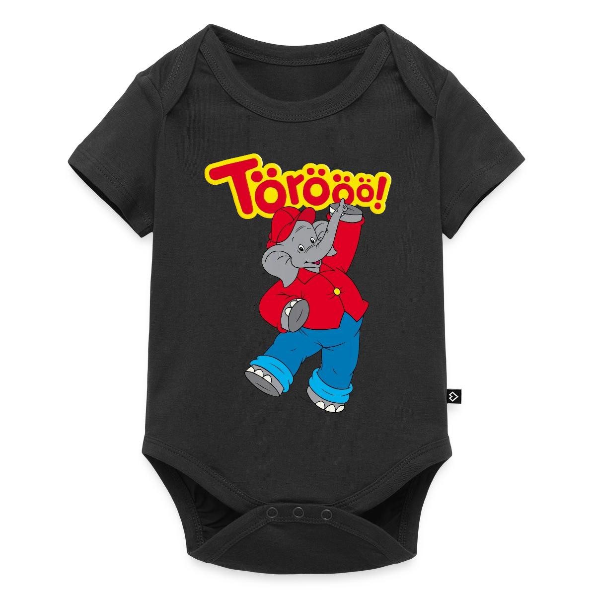 Spreadshirt Kurzarmbody Benjamin Blümchen Tanzend Törööö Kurzarm Tages Baby Body (1-tlg)