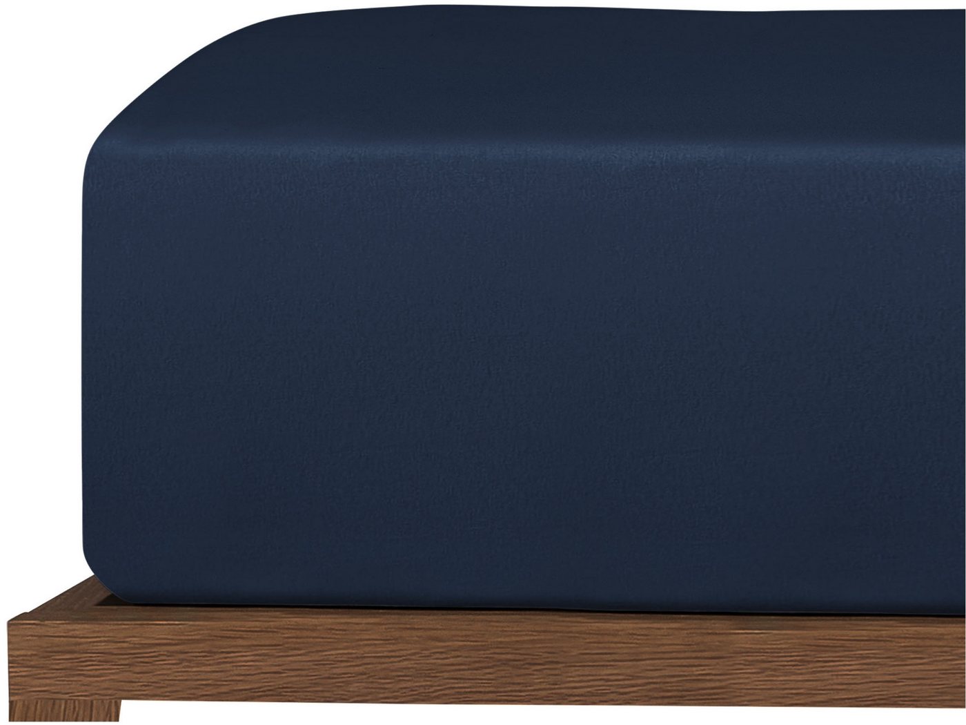 uncover by SCHIESSER Spannbettlaken New Jersey aus 100% Baumwolle, Jersey, Gummizug: rundum, (1 Stück), Made in Green