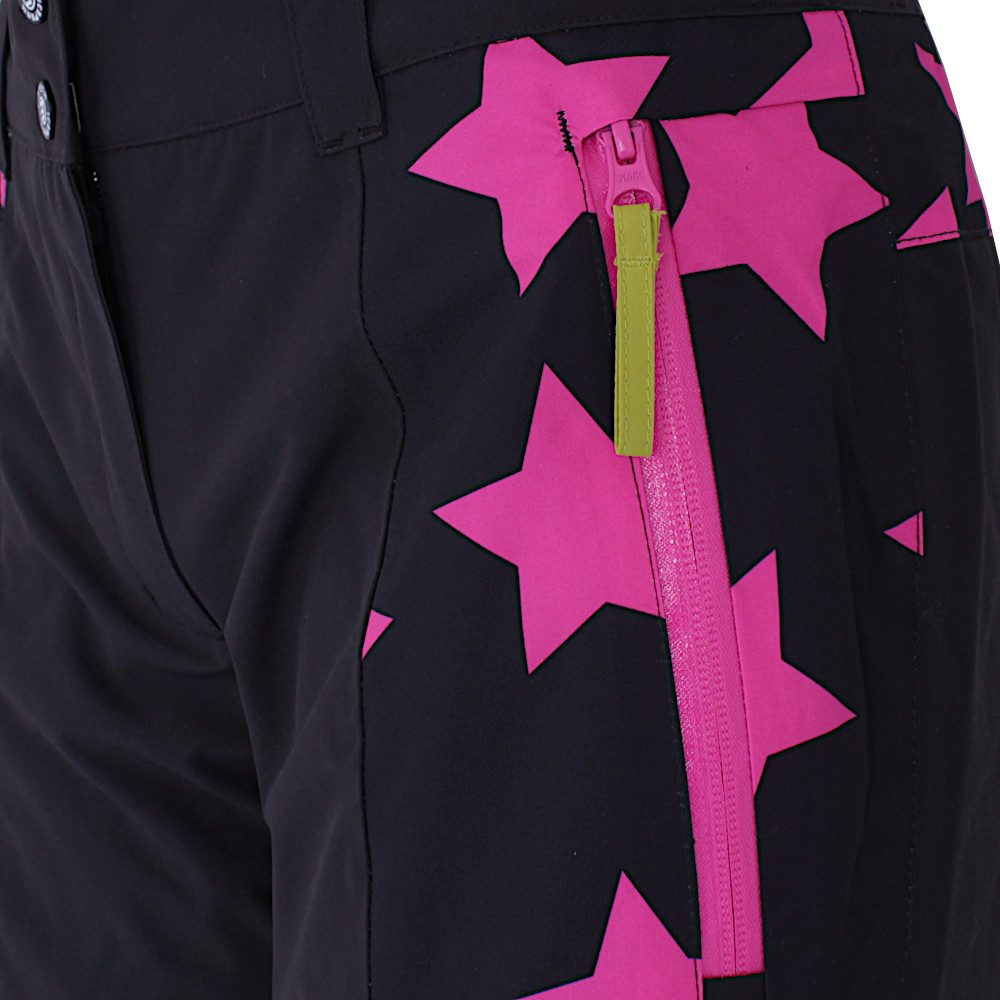 Icepeak Skihose Clearfield Winterhose Snowboardhose Kontrastfarbenes Sternen Design, Schneefang, erhöhter Bund