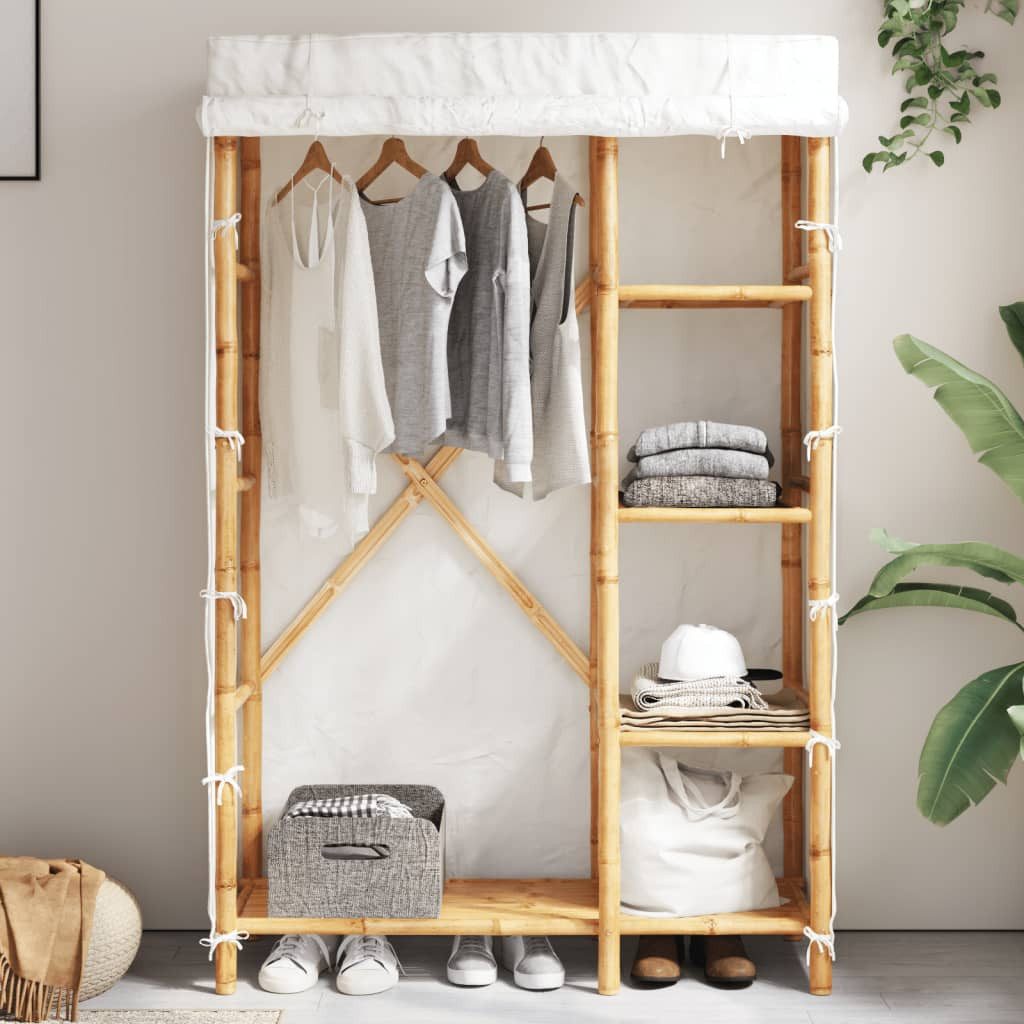 vidaXL Kleiderschrank Kleiderschrank 110x45x170 cm Bambus (1-St)