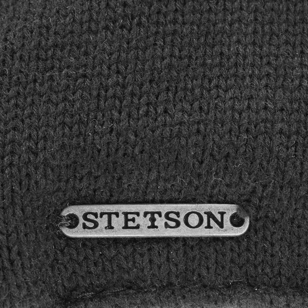 Stetson Flat Cap mit schwarz Flatcap (1-St) Schirm