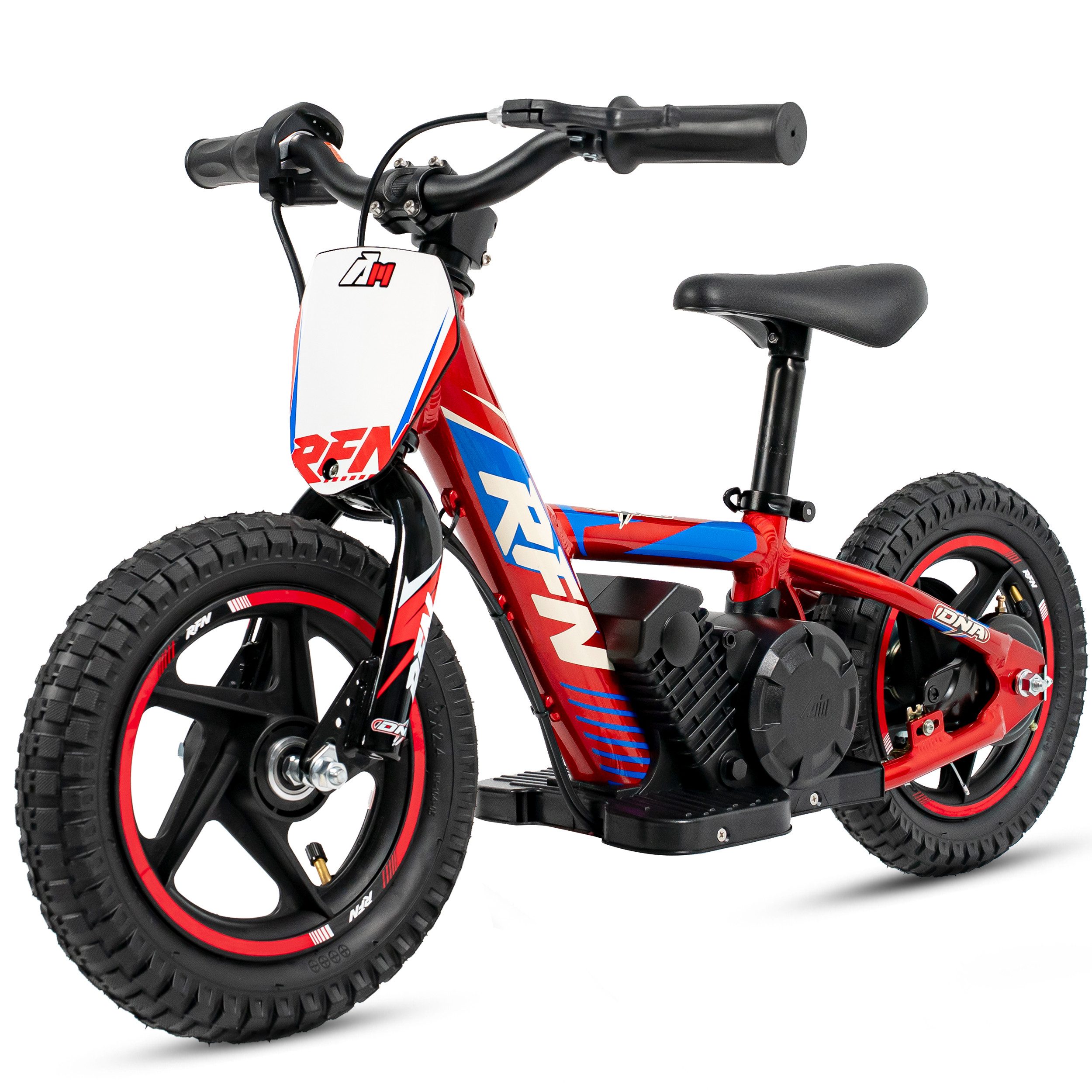 Vankel Elektro-Kindermotorrad DNA 12 100W 12 Zoll Electric Laufrad für Kinder 3-6 Jahre, Belastbarkeit 50 kg, 2 Fahrstufen, Bis 13 km/h, Offroad-Reifen