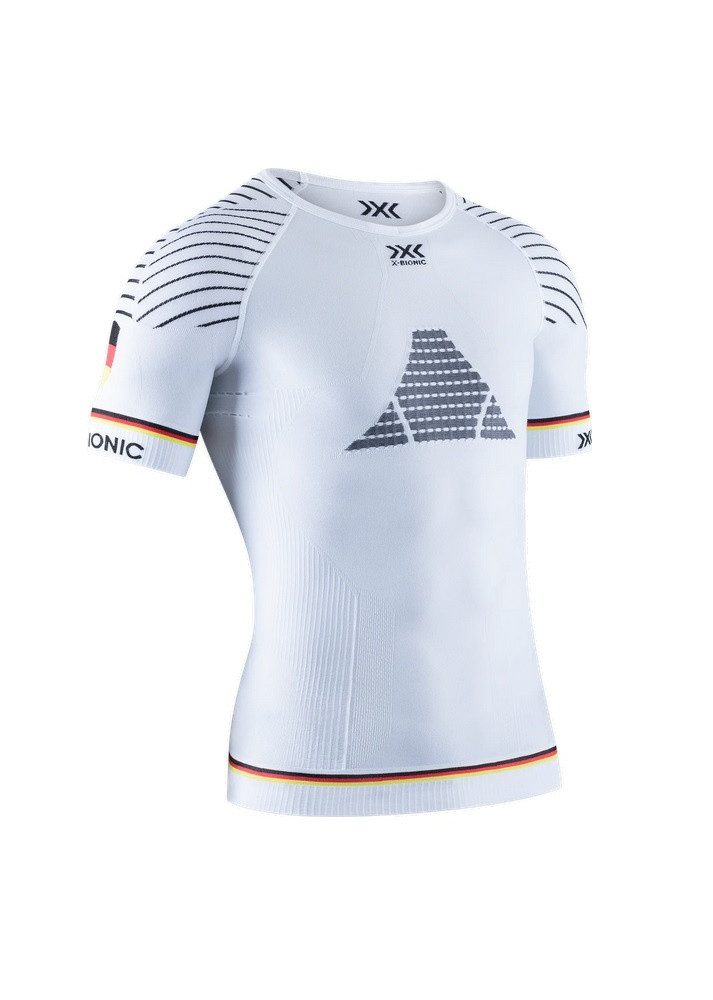X-Bionic Laufshirt Running Invent 4.0 Patriot Germany (enganliegend) weiss/schwarz Herren