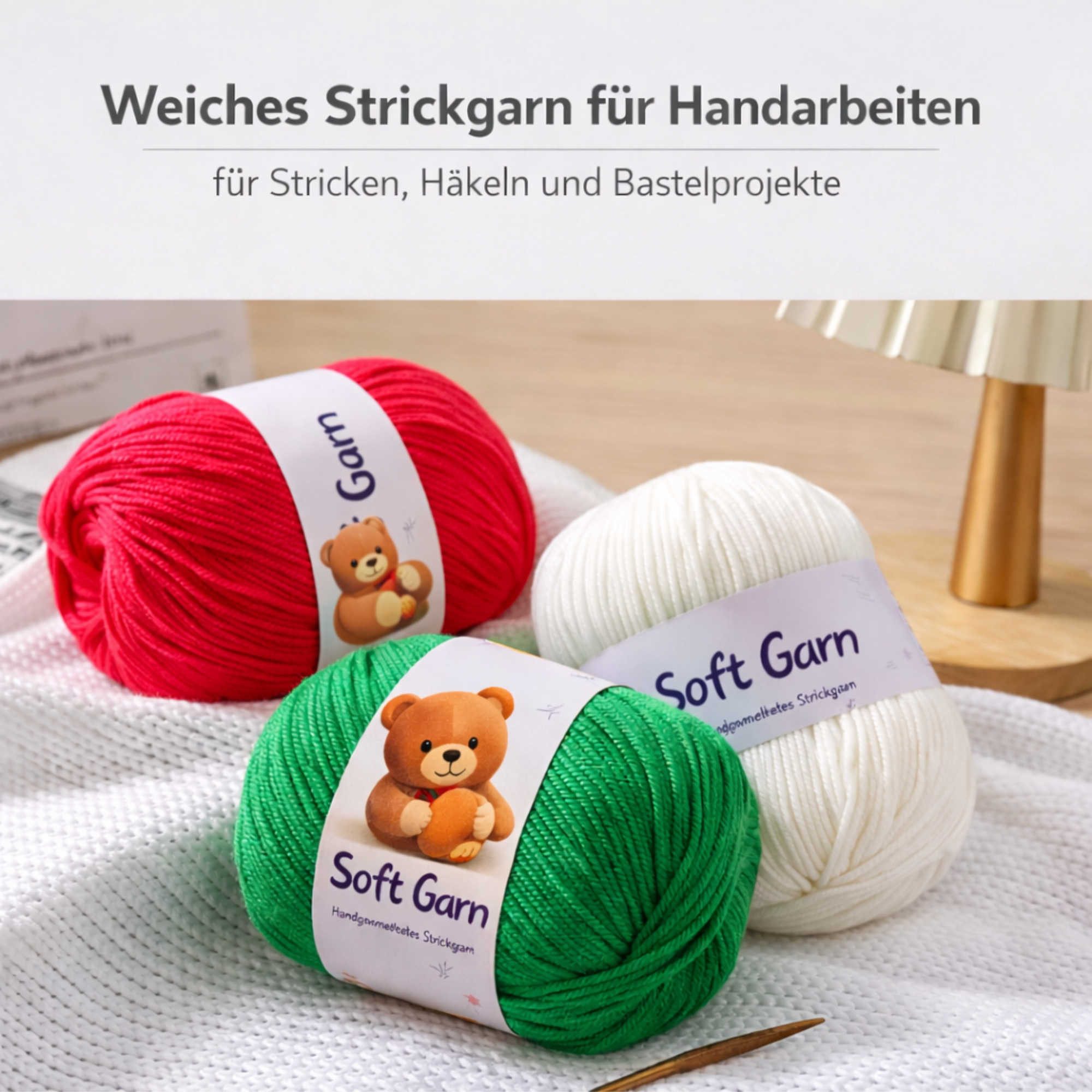INDIGOS UG Acrylgarn 6-fach 10x50g = 500g Strickgarn Set - selbststreifendes Garn Häkelwolle
