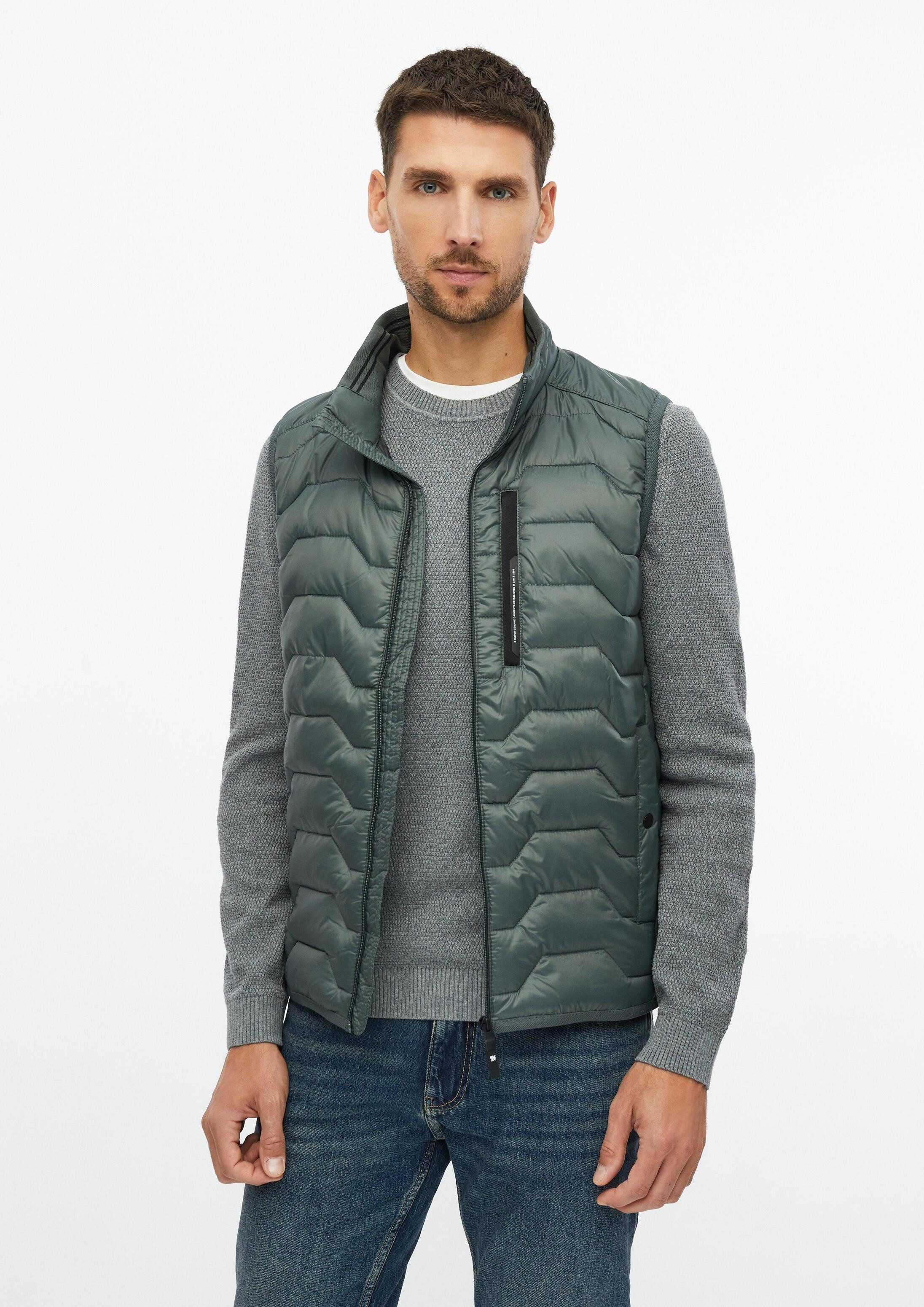 s.Oliver Outdoorjacke Outdoor-Weste Wasserabweisende Steppweste mit sportiven Details