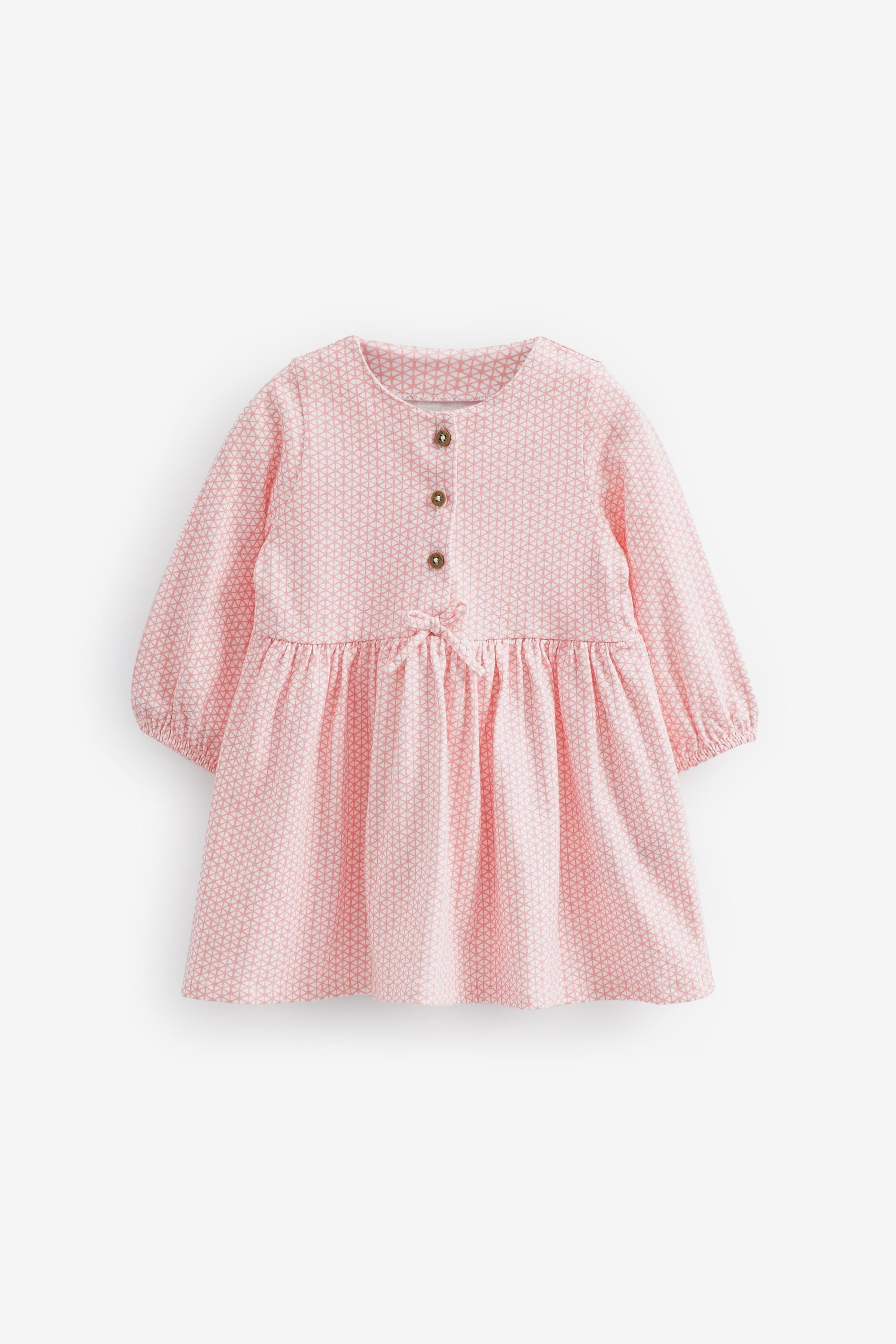 Next Druckkleid Baby-Kleid mit geometrischem Print aus Jersey (1-tlg) Pink