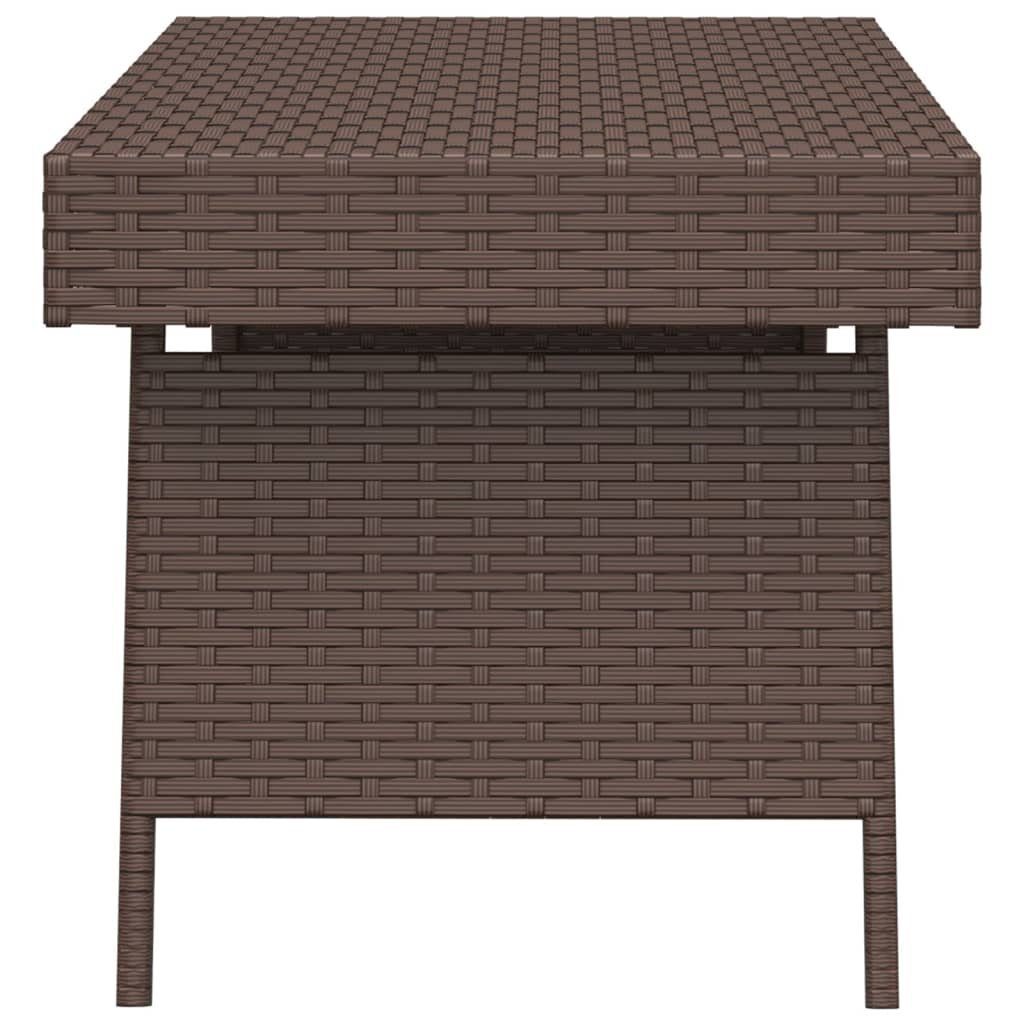 Braun Beistelltisch vidaXL Klappbar Beistelltisch cm | Poly 60x40x38 Braun Braun Rattan (1-St)