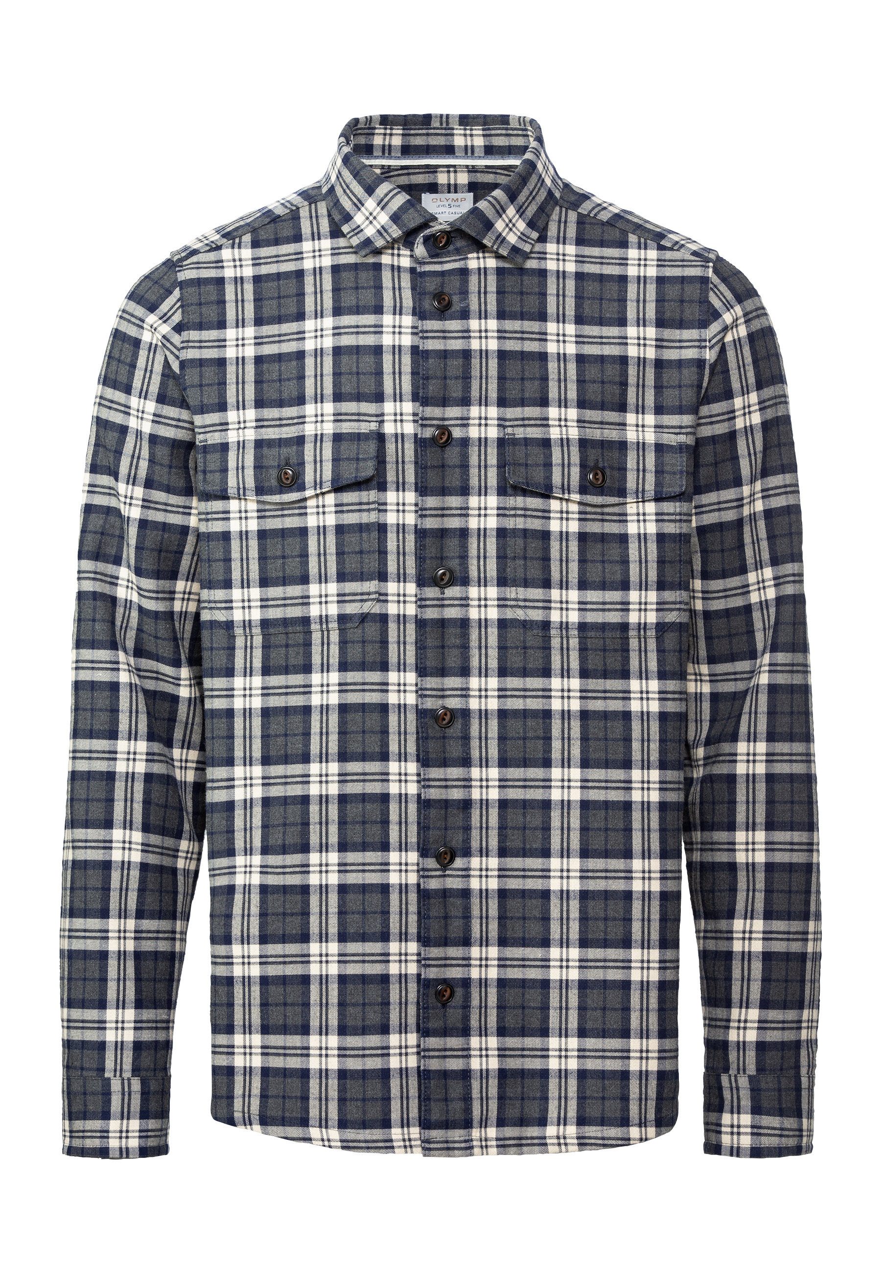 Businesshemd OLYMP Level Five Smart Casual, Overshirt, Kent