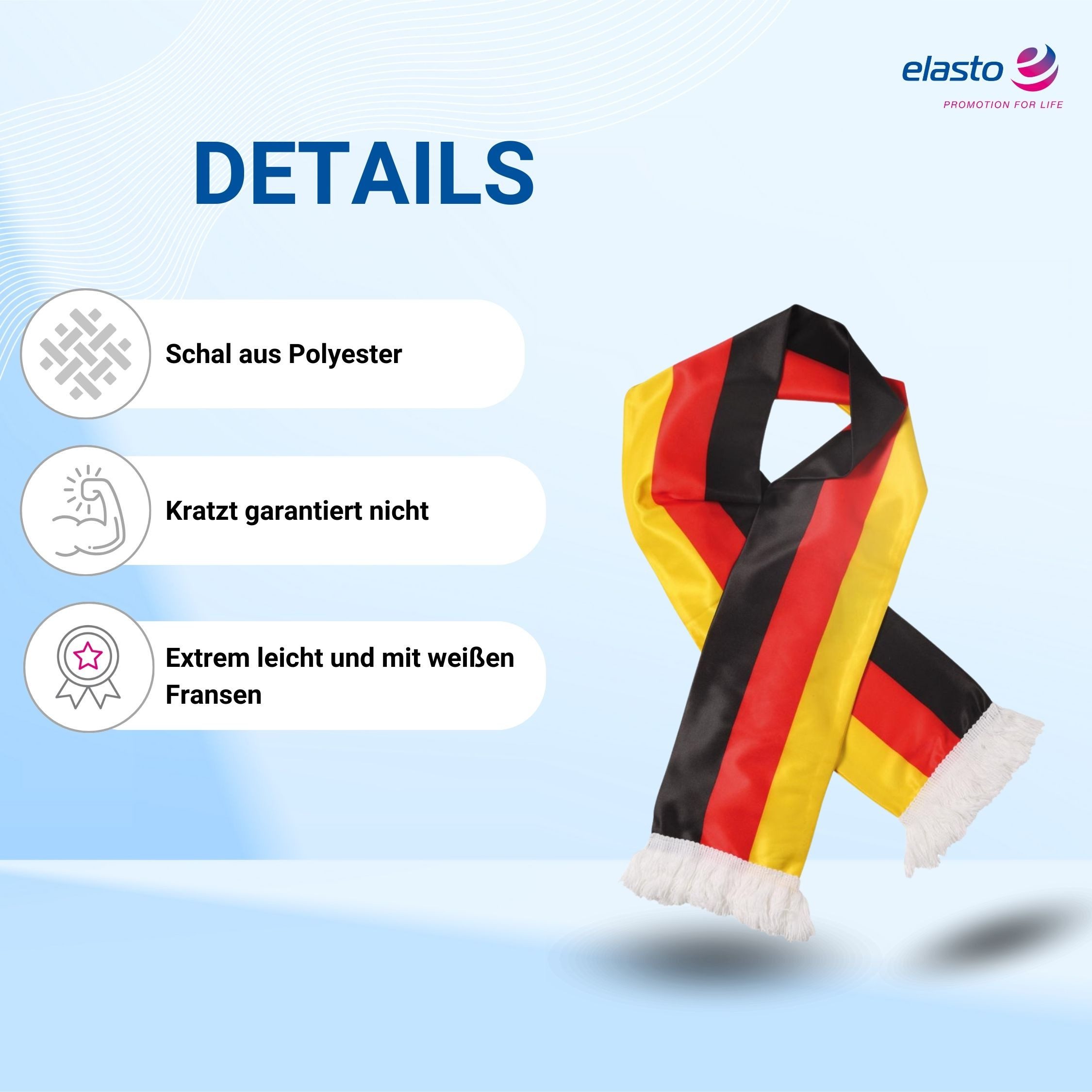 elasto Modetuch Schal NATIONS Fanschal in Deutschland-Farben für EM 2024 günstig online kaufen