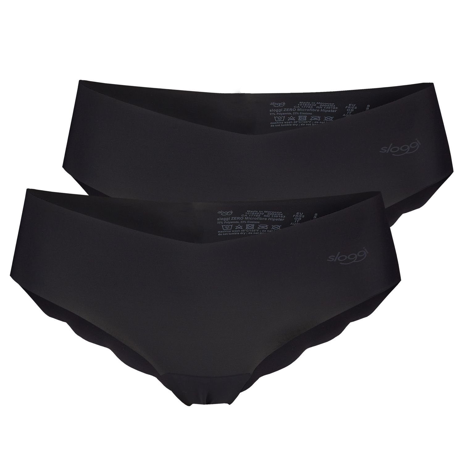 sloggi Hipster zero Microfibre (2-St) saumlose Abschlüsse, Wellenkante, kein Abzeichnen, im 2er Pack