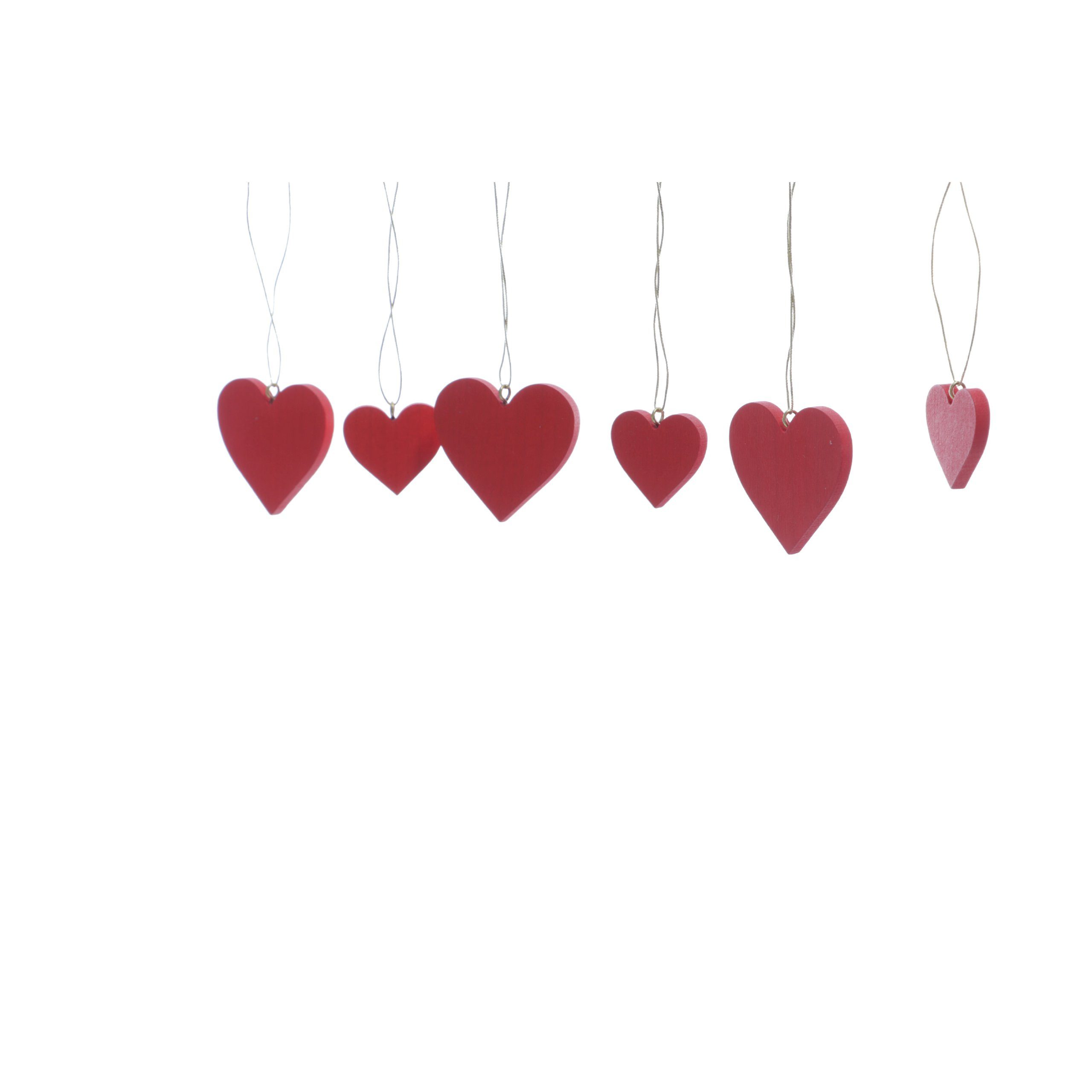 Christbaumschmuck Baumbehang Herzen rot HxB 5x5cm NEU