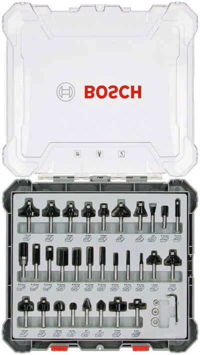 Bosch Professional Fräser-Set, 30-teilig, 6-mm-Schaft