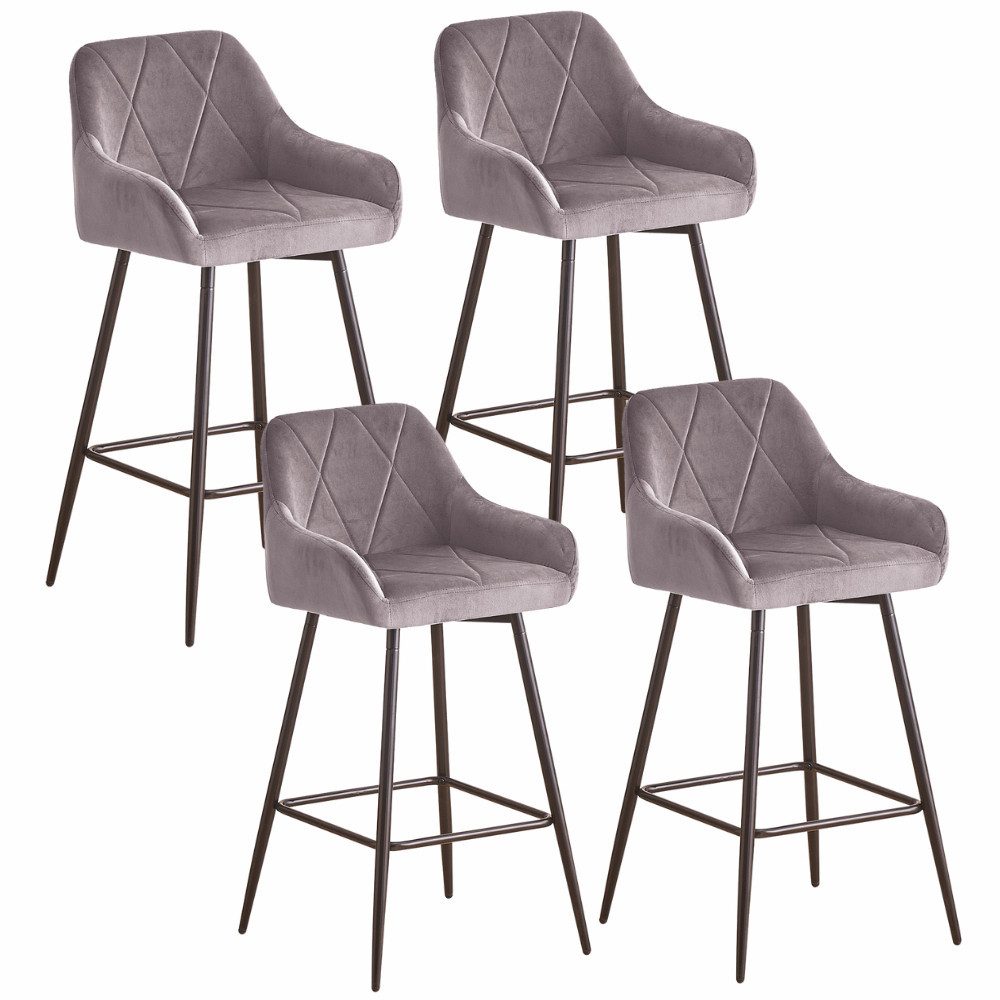 JYMTOM Barhocker Barstuhl mit Armlehne Gepolsterter Tresenhocker Bistrohock günstig online kaufen