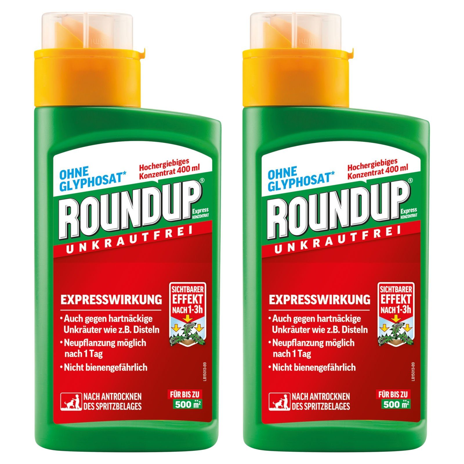 ROUNDUP Unkrautbekämpfungsmittel Express Konzentrat - 2x 400 ml