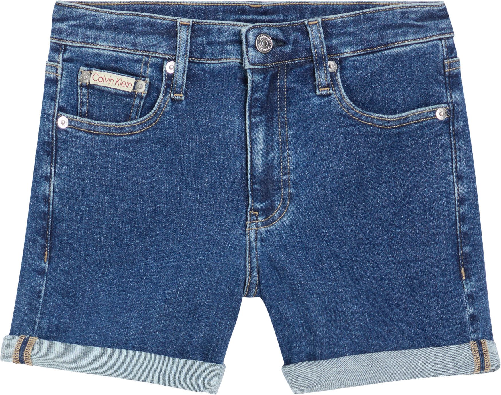 Calvin Klein Jeans Shorts MID RISE SHORT mit Umschlagsaum