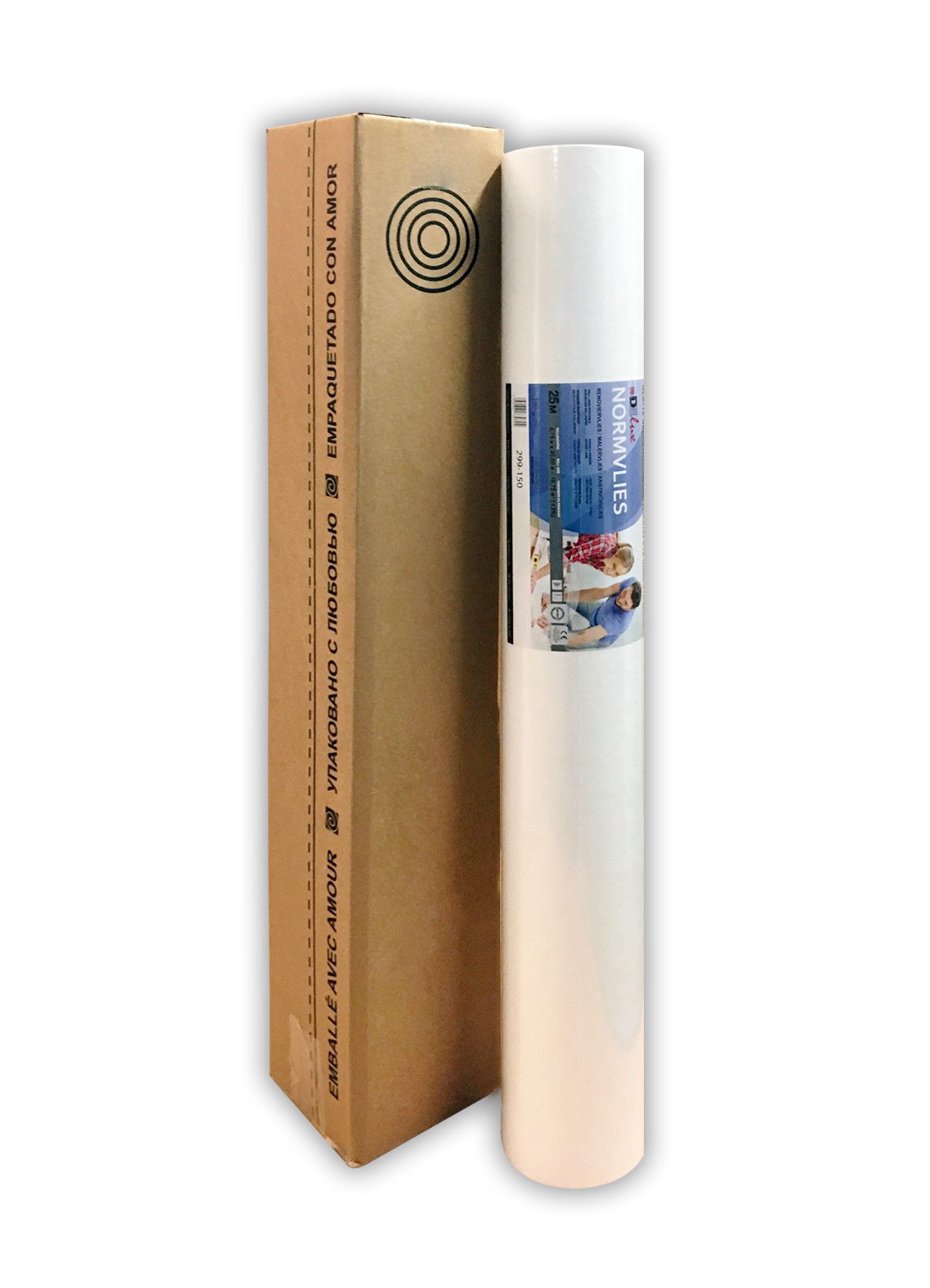 Profhome Vliestapete NORMVLIES 150g Renoviervlies Malervlies Vliestapete weiß 18,75m2, glatt, matt, einfarbig, unifarben, (Renoviervlies Glattvlies Malervlies, 150 g/m2, glasfaserfrei, atmungsaktiv, rissüberbrückend, überstreichbar), FSC® MIX Nr. TSUD-COC-001718-KR