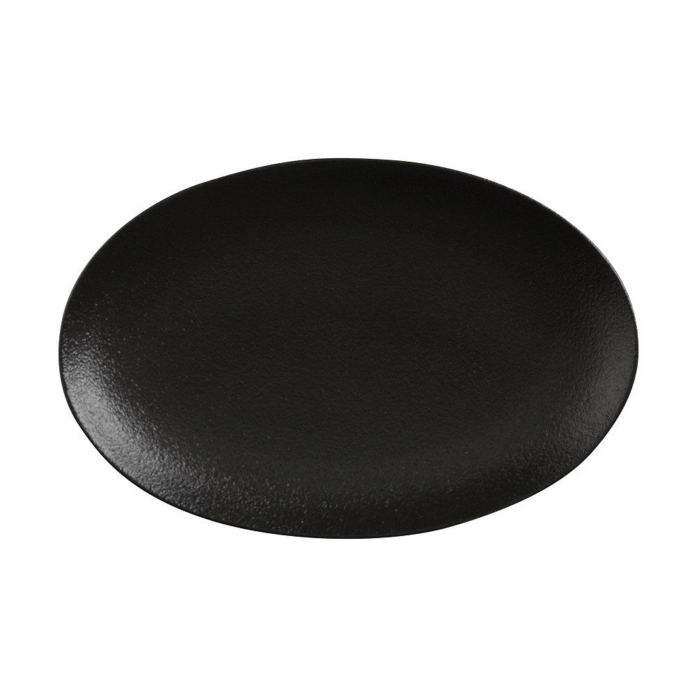 Maxwell & Williams Servierplatte Maxwell&Williams Caviar Black Servierplatte oval 25x16 cm, Keramik, (1 Servierplatte)